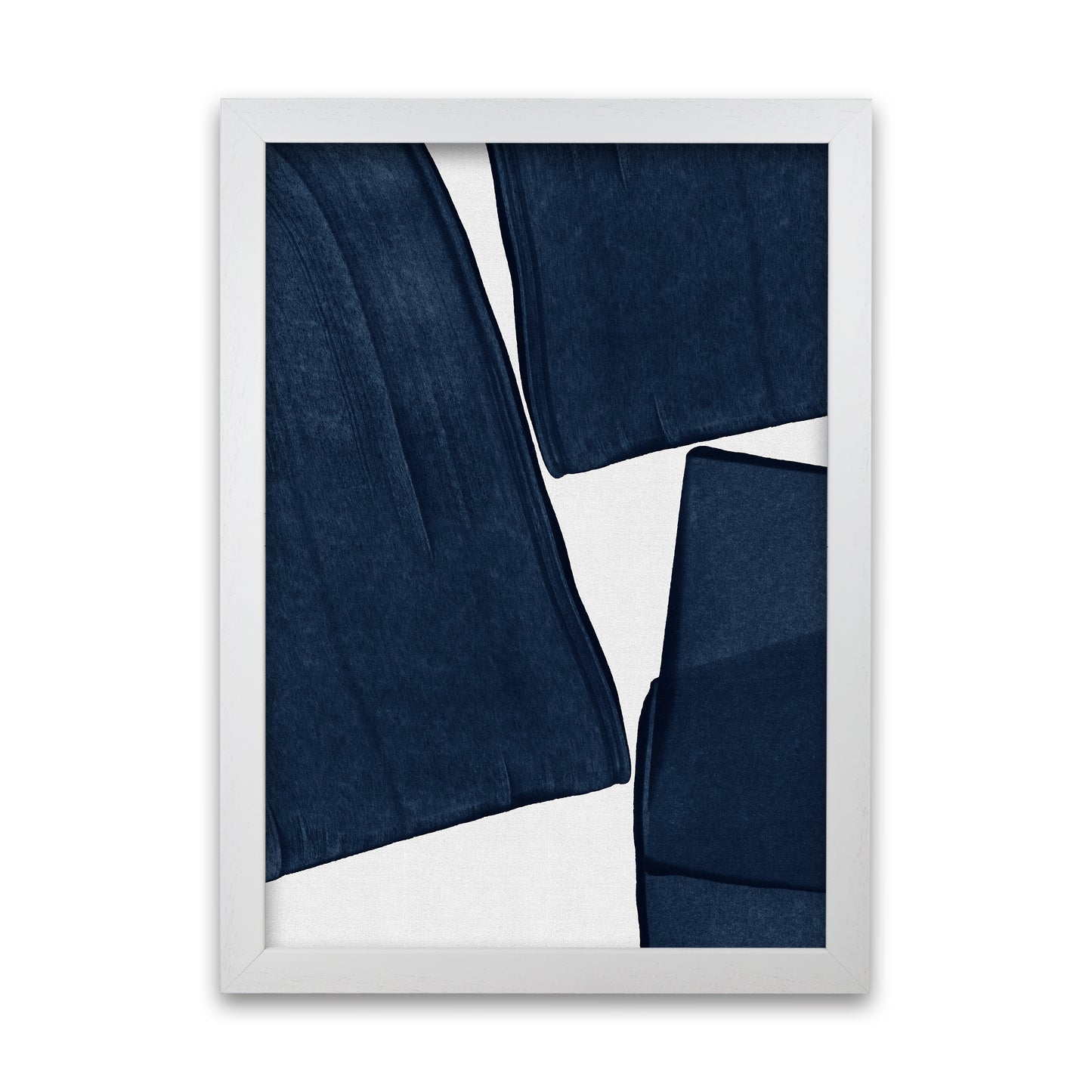 Minimalist Painting Blue III Art Print by Orara Studio A4 White Frame
