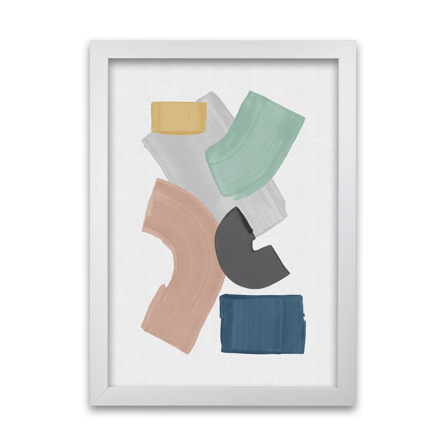 Pastel Paint Blocks Art Print by Orara Studio A4 White Frame