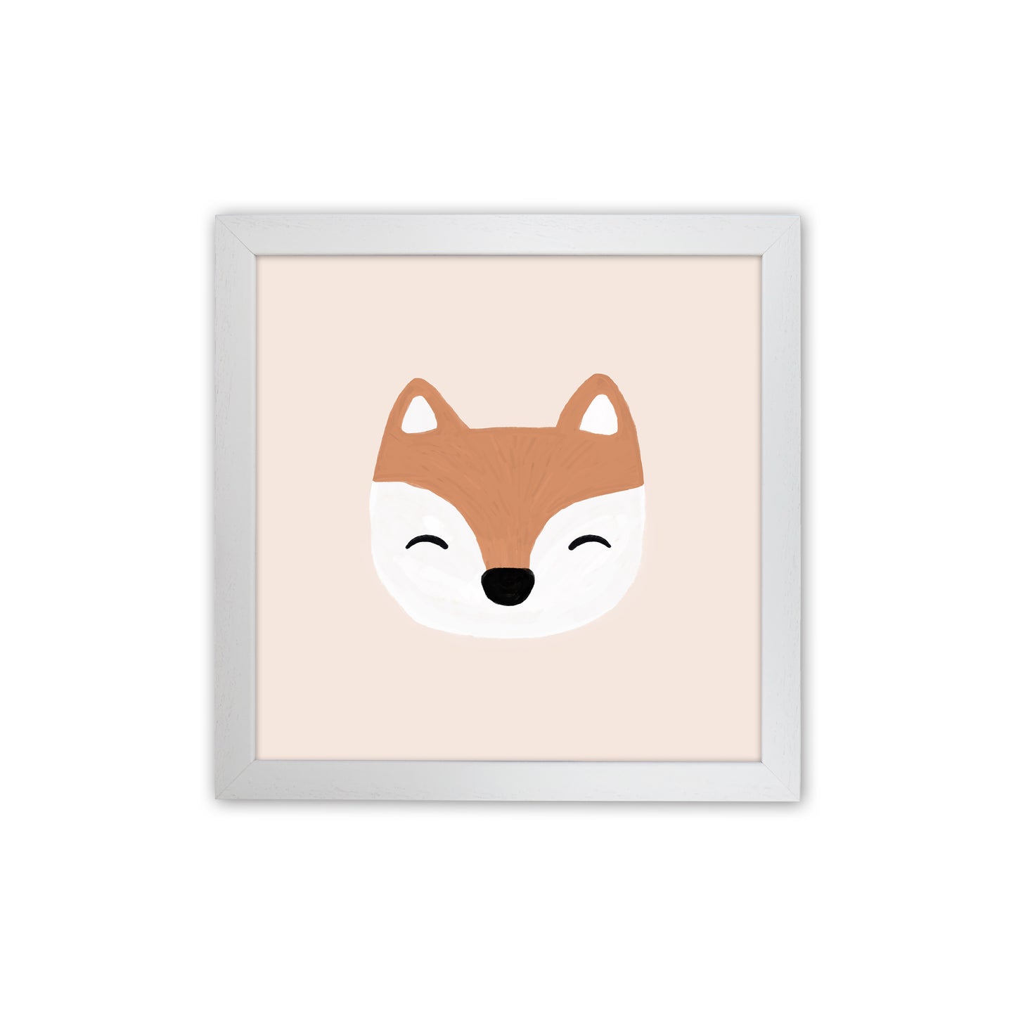 Blush Fox Christmas Art Print by Orara Studio White Grain