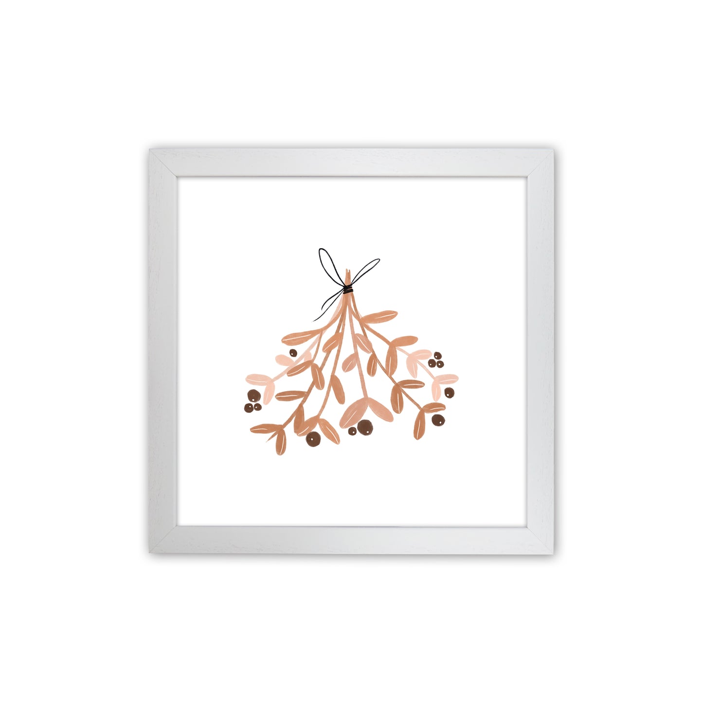 Mistletoe Christmas Art Print by Orara Studio White Grain