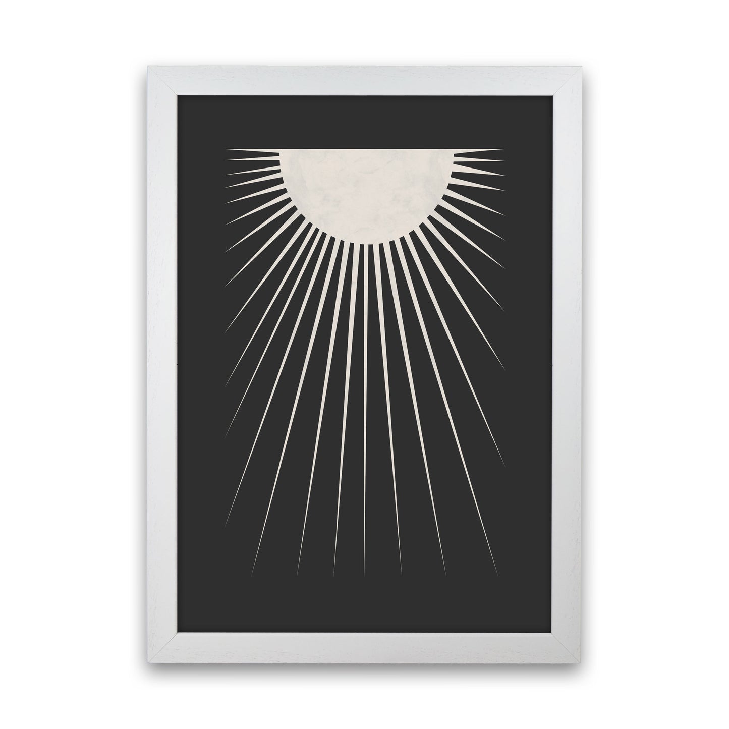 Minimal Moon Art Print by Orara Studio White Grain