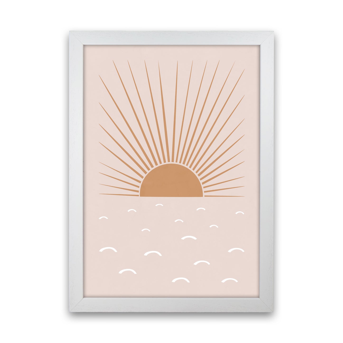 Blush Sun Art Print by Orara Studio White Grain