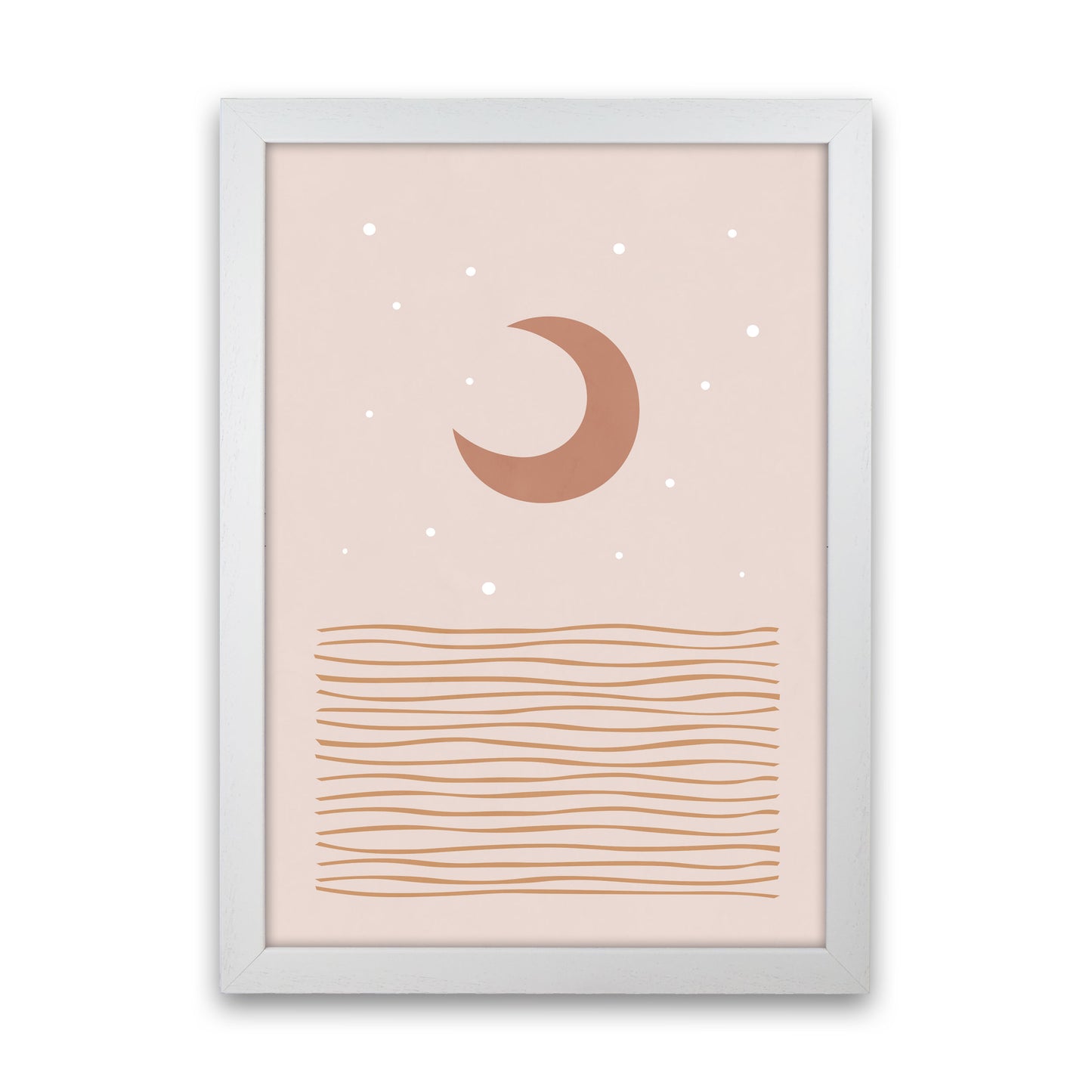 Blush Moon Art Print by Orara Studio White Grain