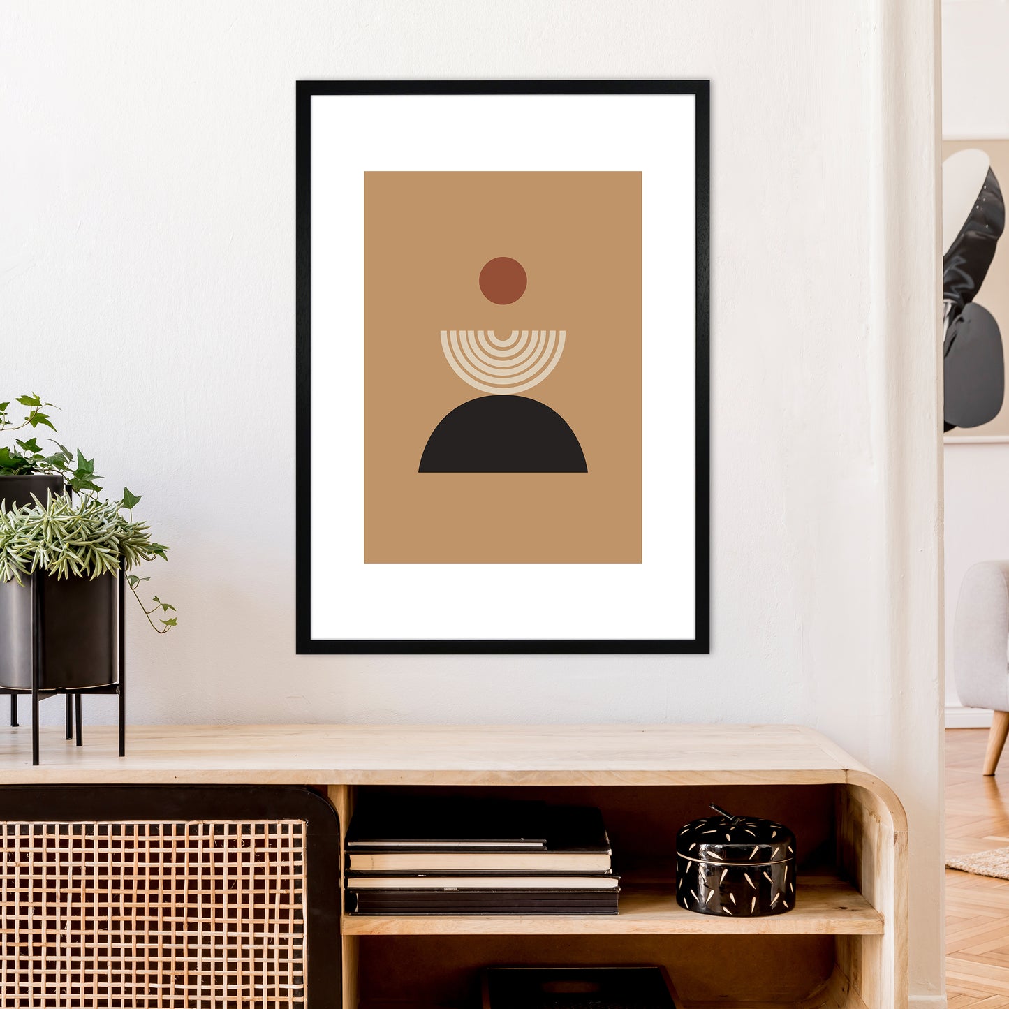 Mica Sand Fountain N19 Art Print by Pixy Paper A1 White Frame