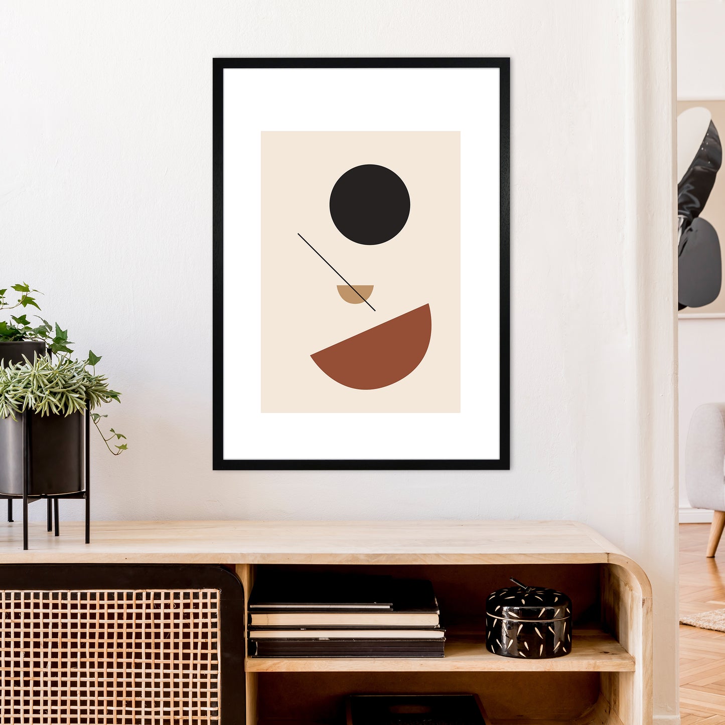 Mica Sand N13 Art Print by Pixy Paper A1 White Frame