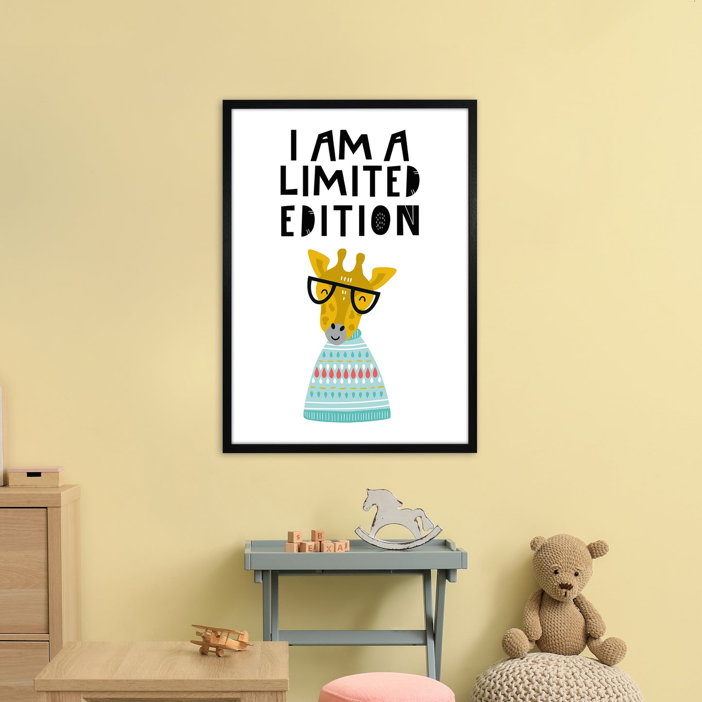 I Am Limited Edition Animal Pop Art Print by Pixy Paper A1 White Frame