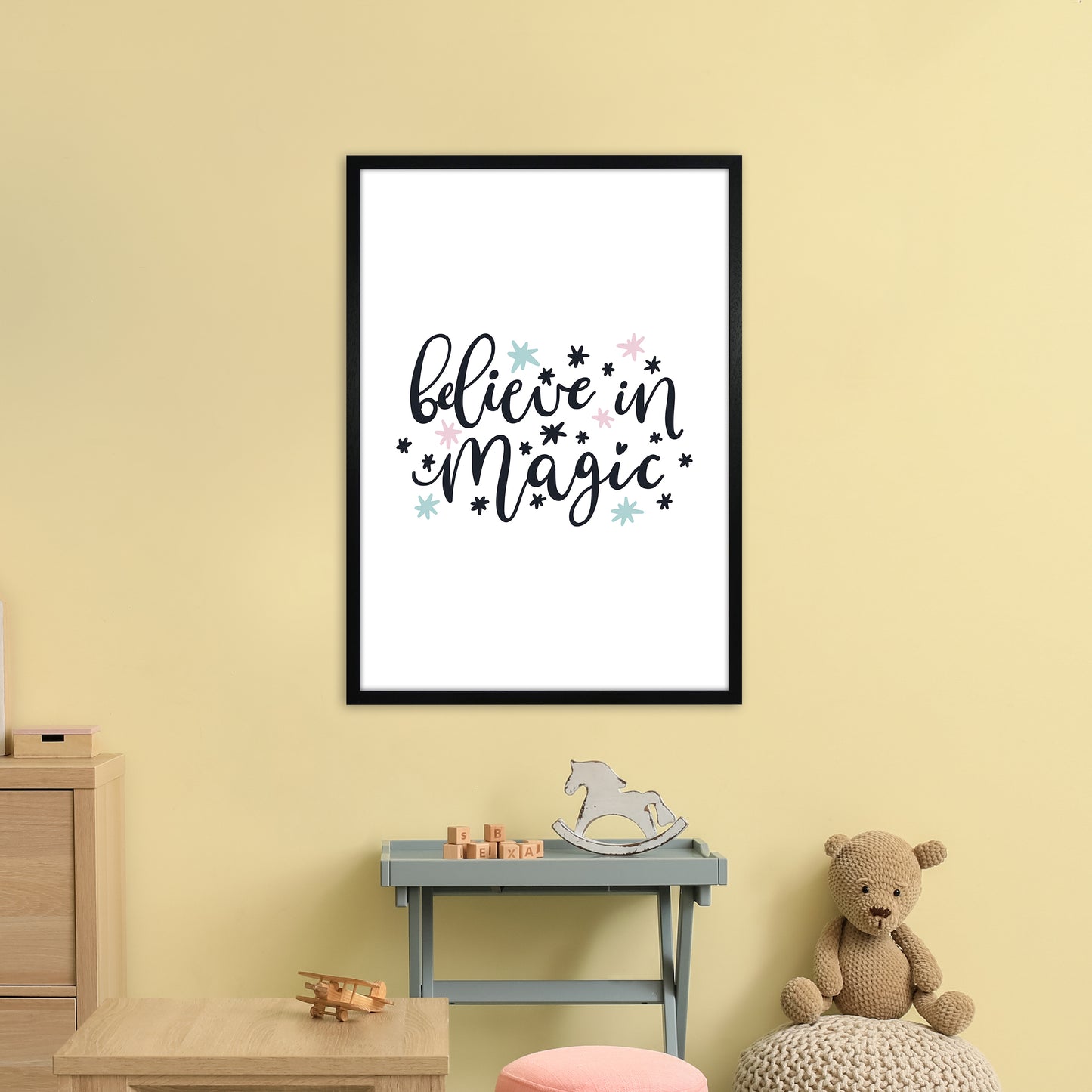 Believe In Magic Art Print by Pixy Paper A1 White Frame