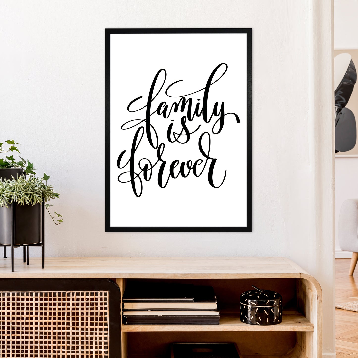 Family Is Forever Art Print by Pixy Paper A1 White Frame