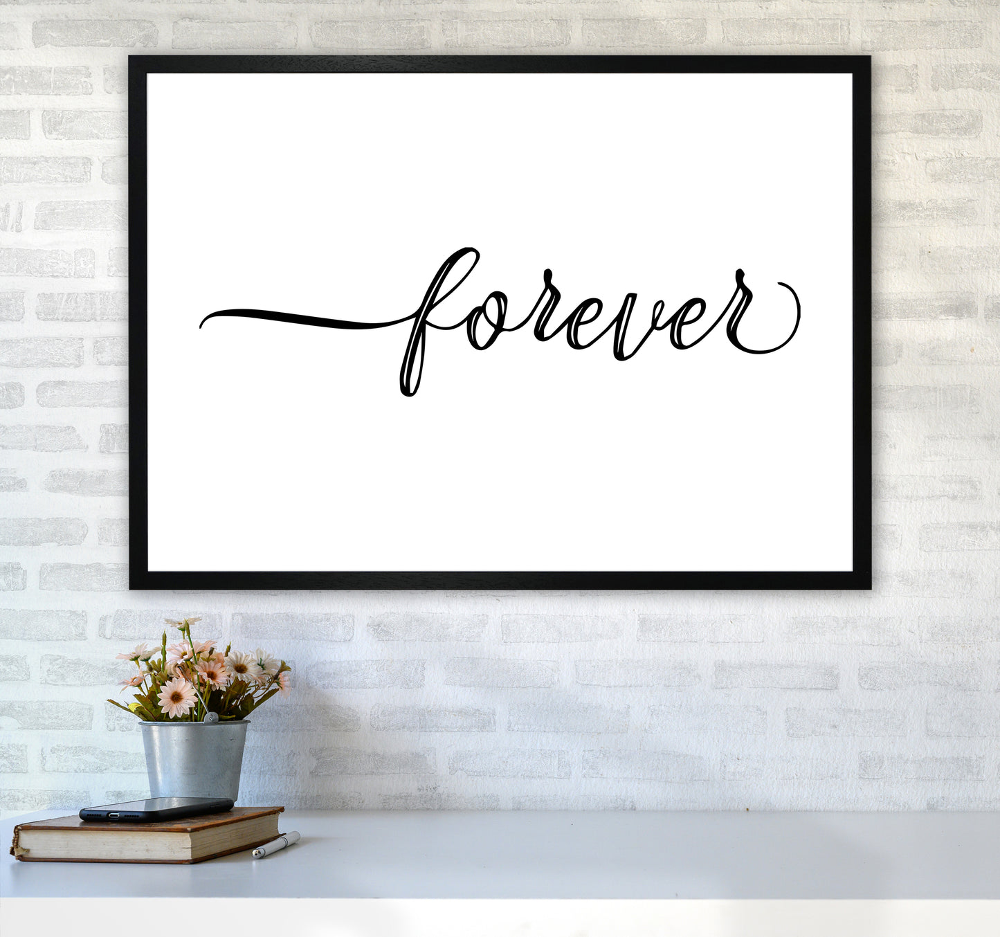 Forever Landscape Art Print by Pixy Paper A1 White Frame