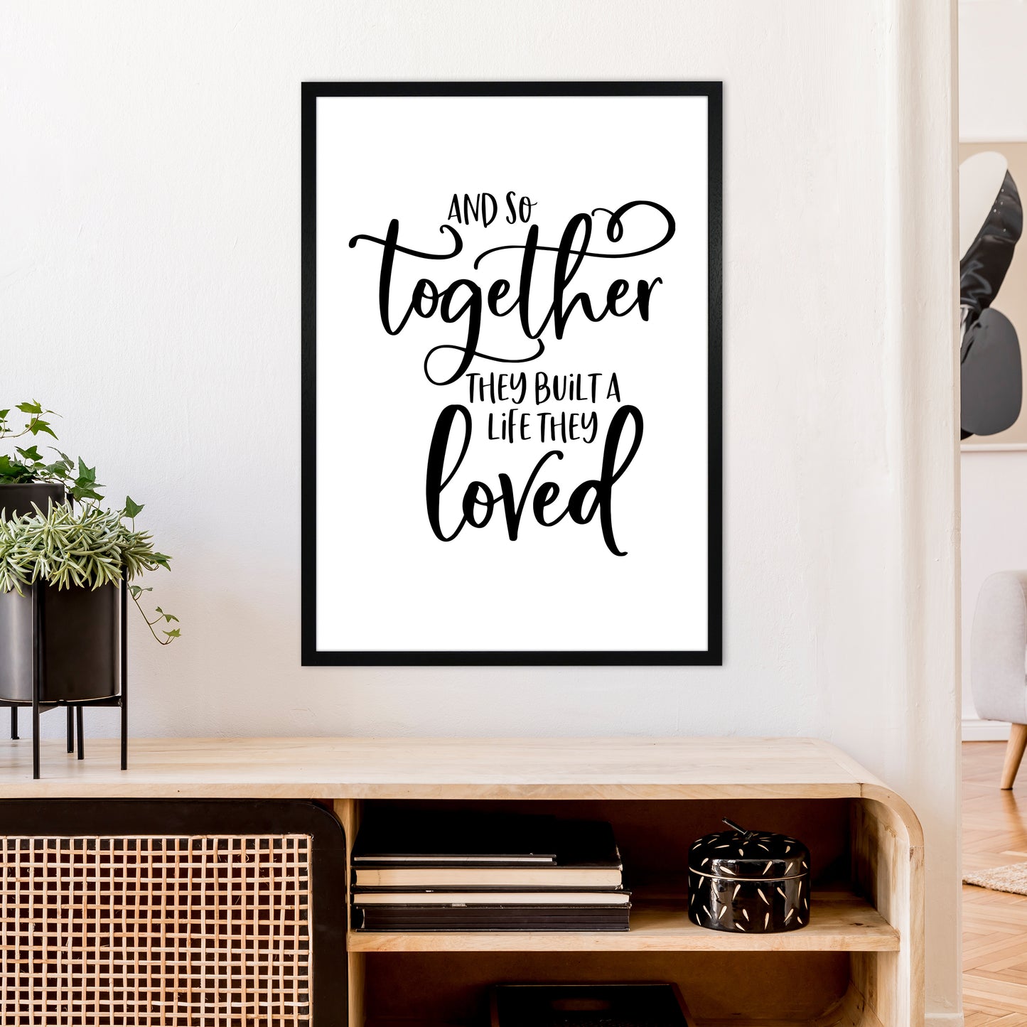And So Together Art Print by Pixy Paper A1 White Frame