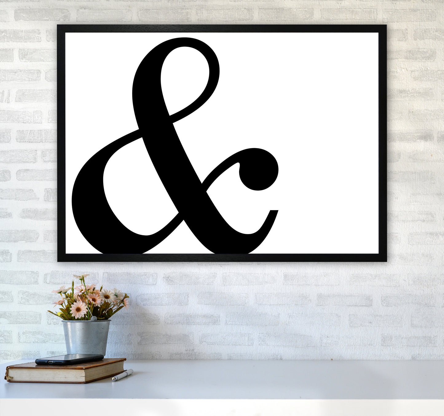 & Landscape Art Print by Pixy Paper A1 White Frame