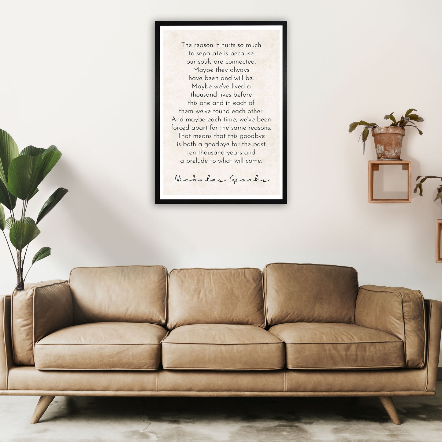 Our Souls - Nicholas Sparks Art Print by Pixy Paper A1 White Frame