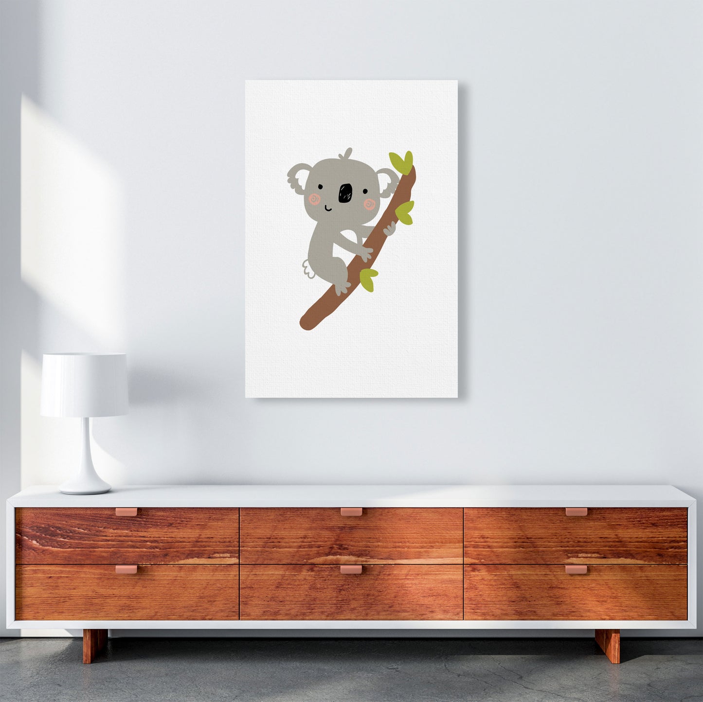 Children's Animals, Koala Modern Print A1 Canvas