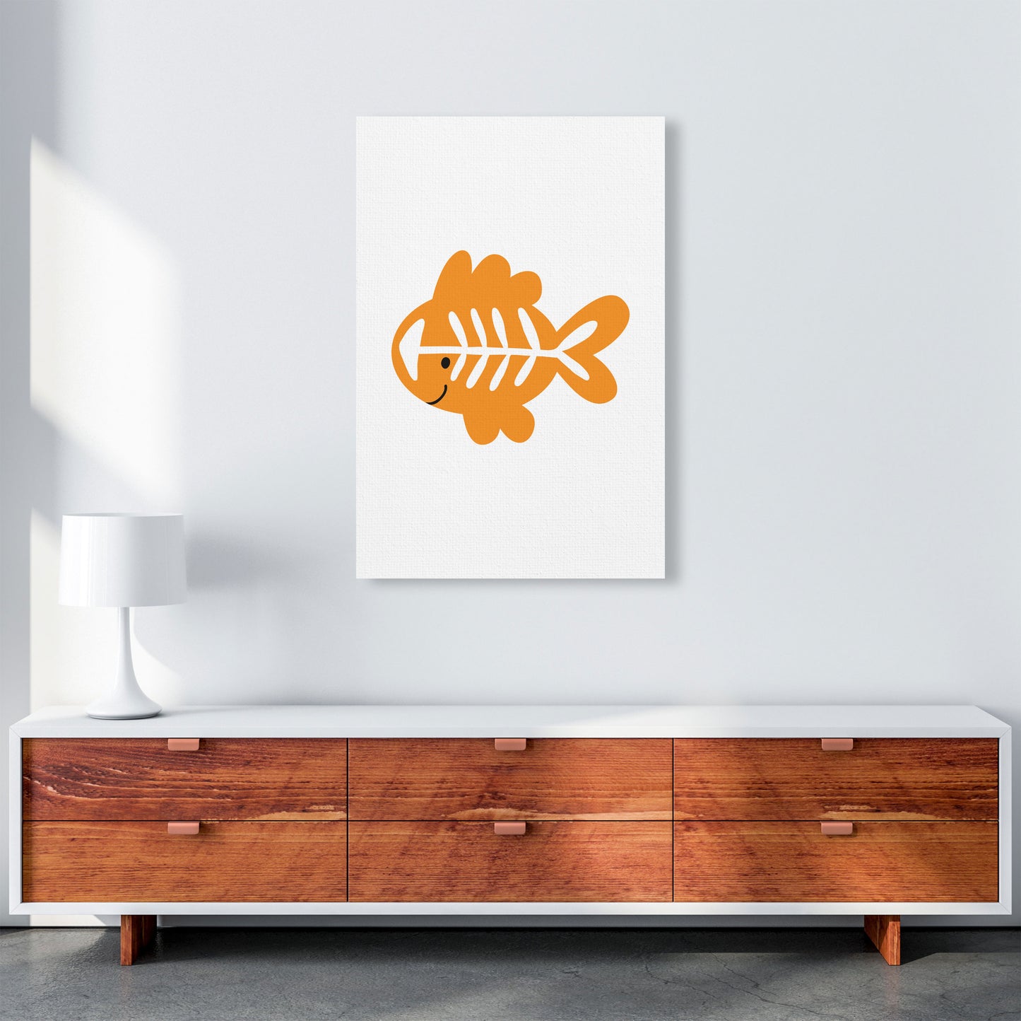 Children's Animals, X-Ray Fish Modern Print A1 Canvas
