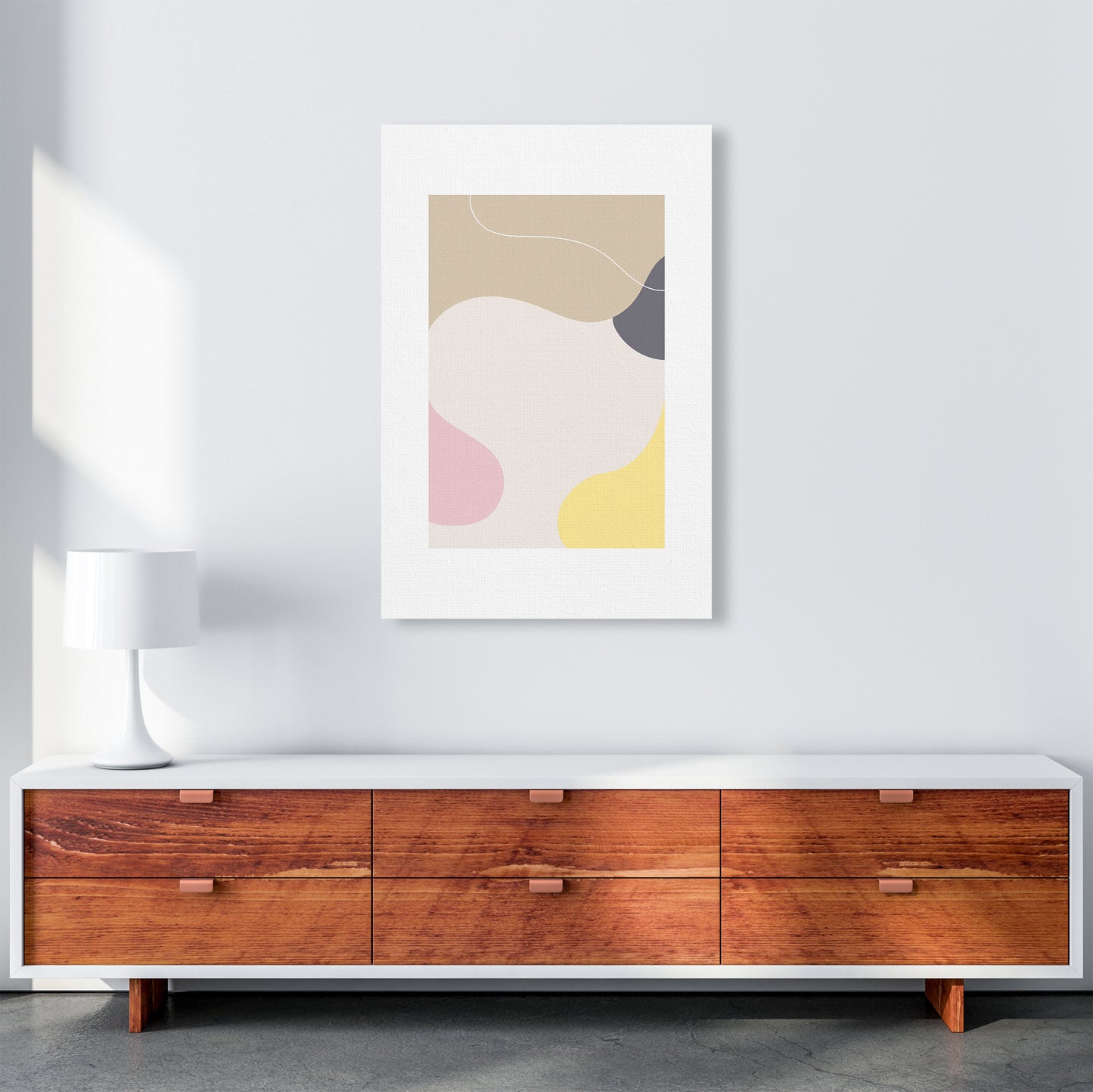 Mila Pink Abstract N24 Art Print by Pixy Paper A1 Canvas