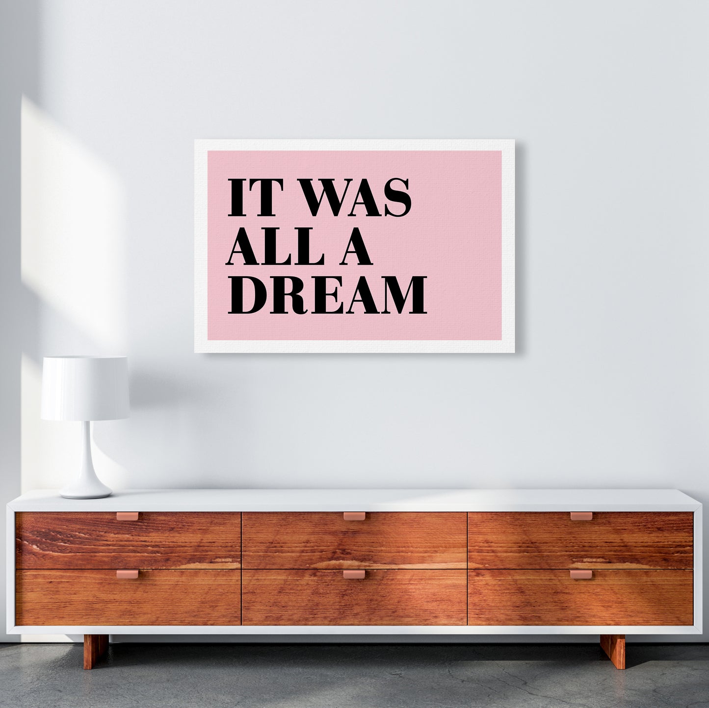 It Was All A Dream Neon Funk Art Print by Pixy Paper A1 Canvas