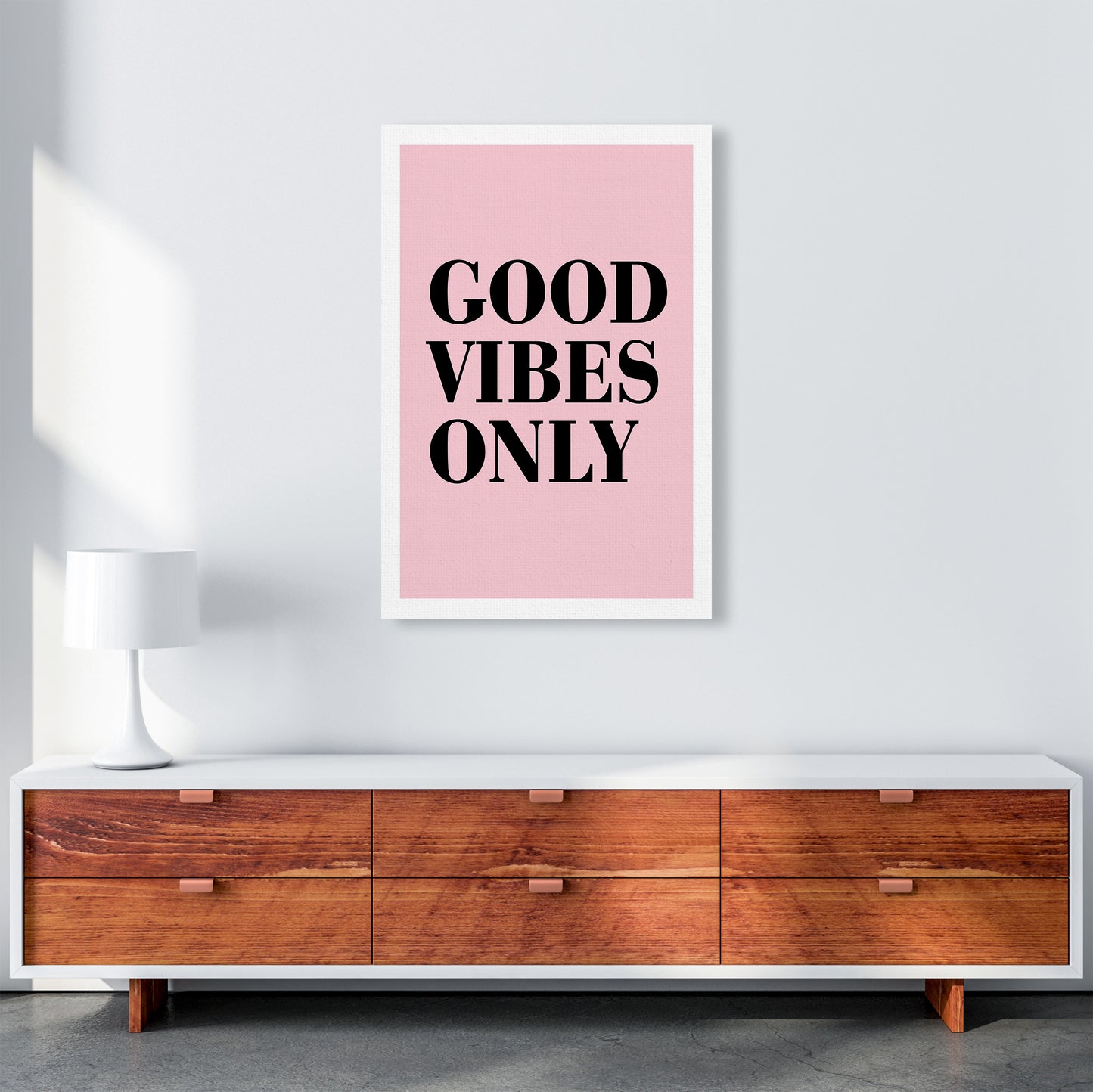 Good Vibes Only Neon Funk Art Print by Pixy Paper A1 Canvas