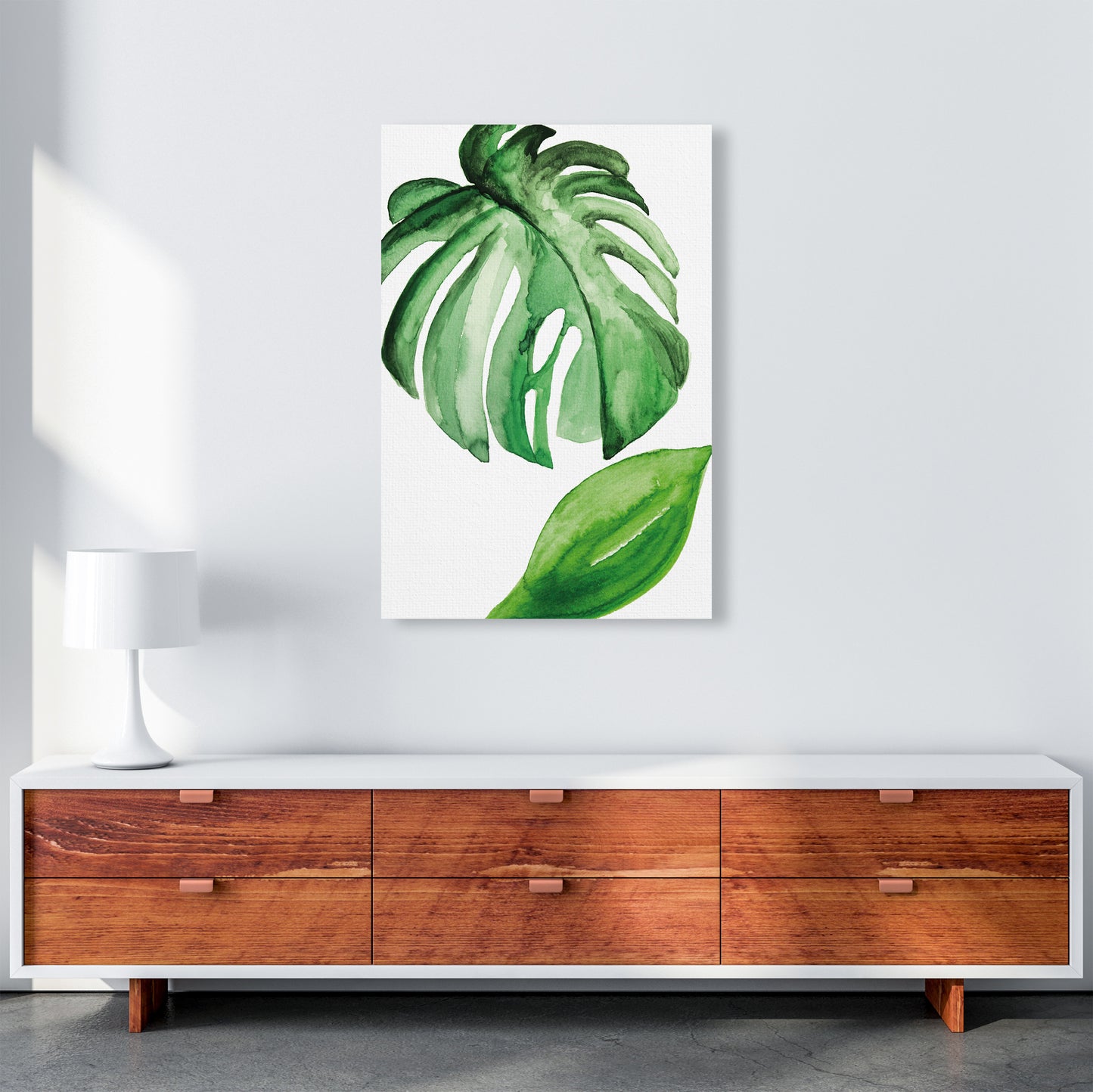 Large Leaf Exotic Art Print by Pixy Paper A1 Canvas