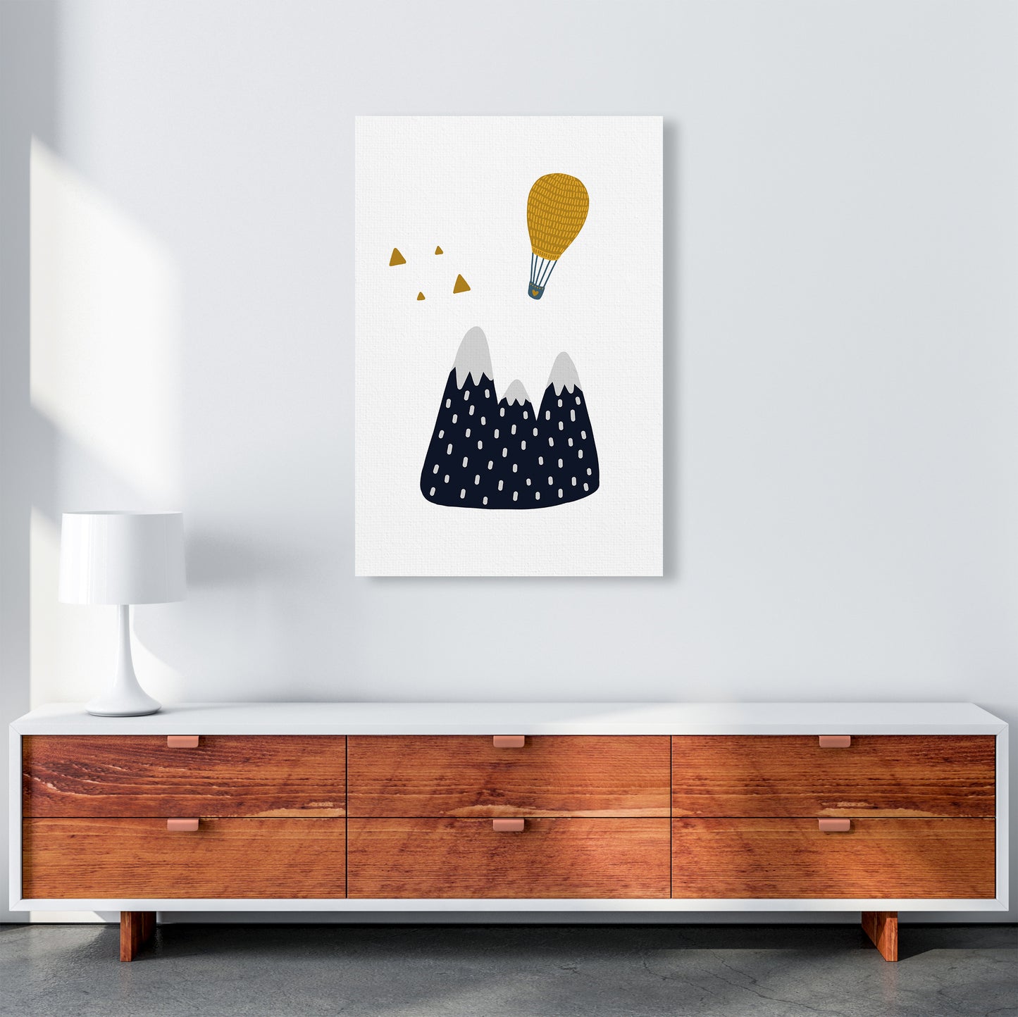 Little Explorer Hot Air Balloon Art Print by Pixy Paper A1 Canvas