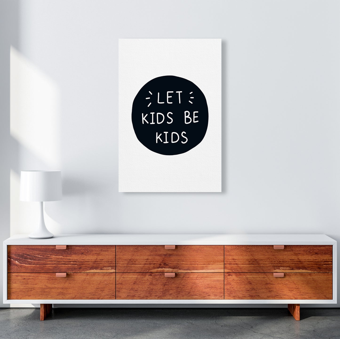 Let Kids Be Kids Super Scandi Art Print by Pixy Paper A1 Canvas