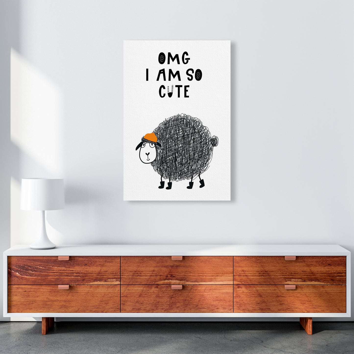 Omg I Am So Cute Animal Pop Art Print by Pixy Paper A1 Canvas