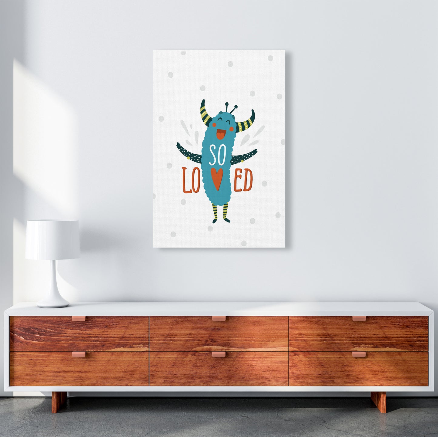 Little Monsters So Loved Art Print by Pixy Paper A1 Canvas