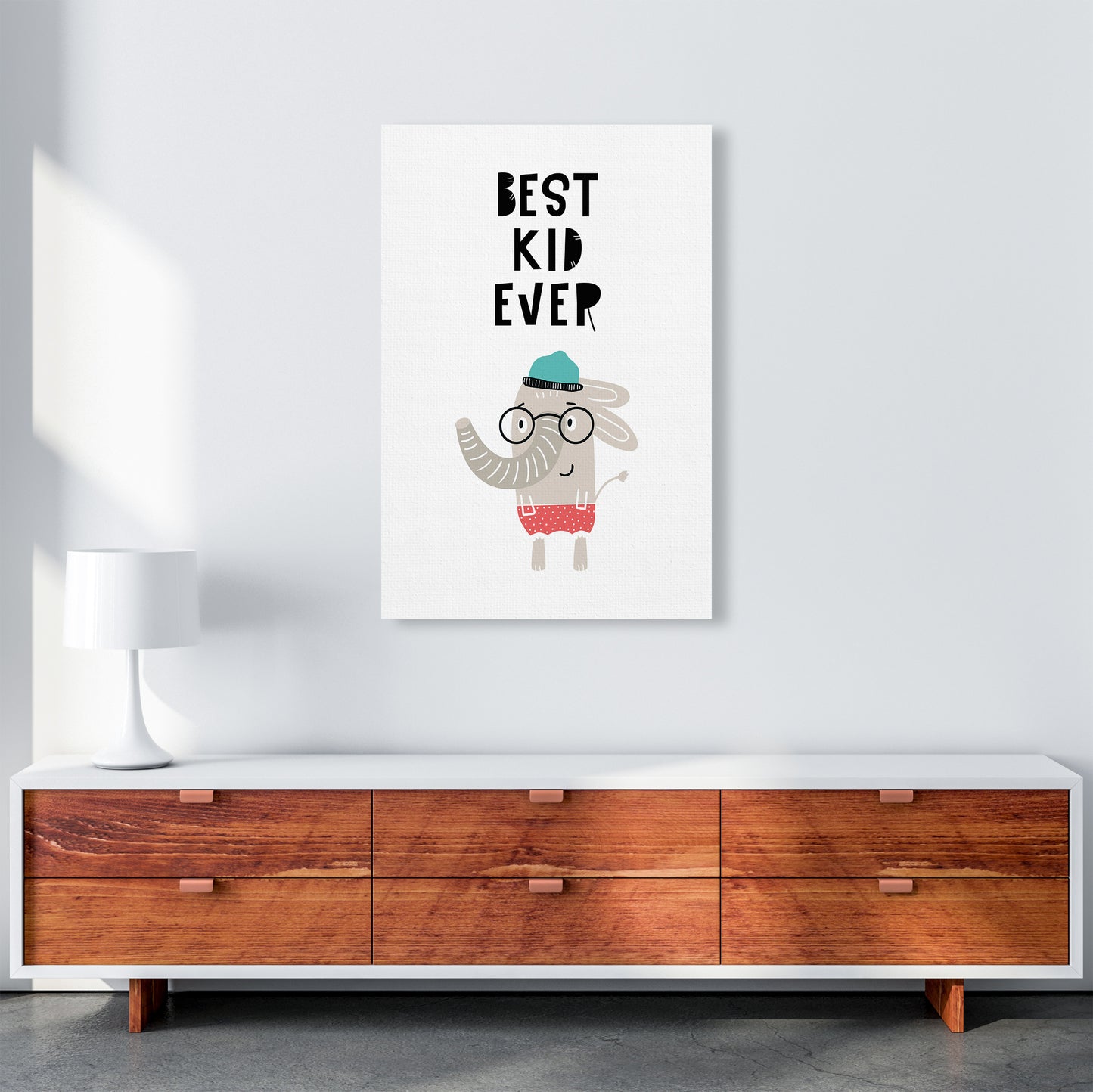 Best Kid Ever Animal Pop Art Print by Pixy Paper A1 Canvas