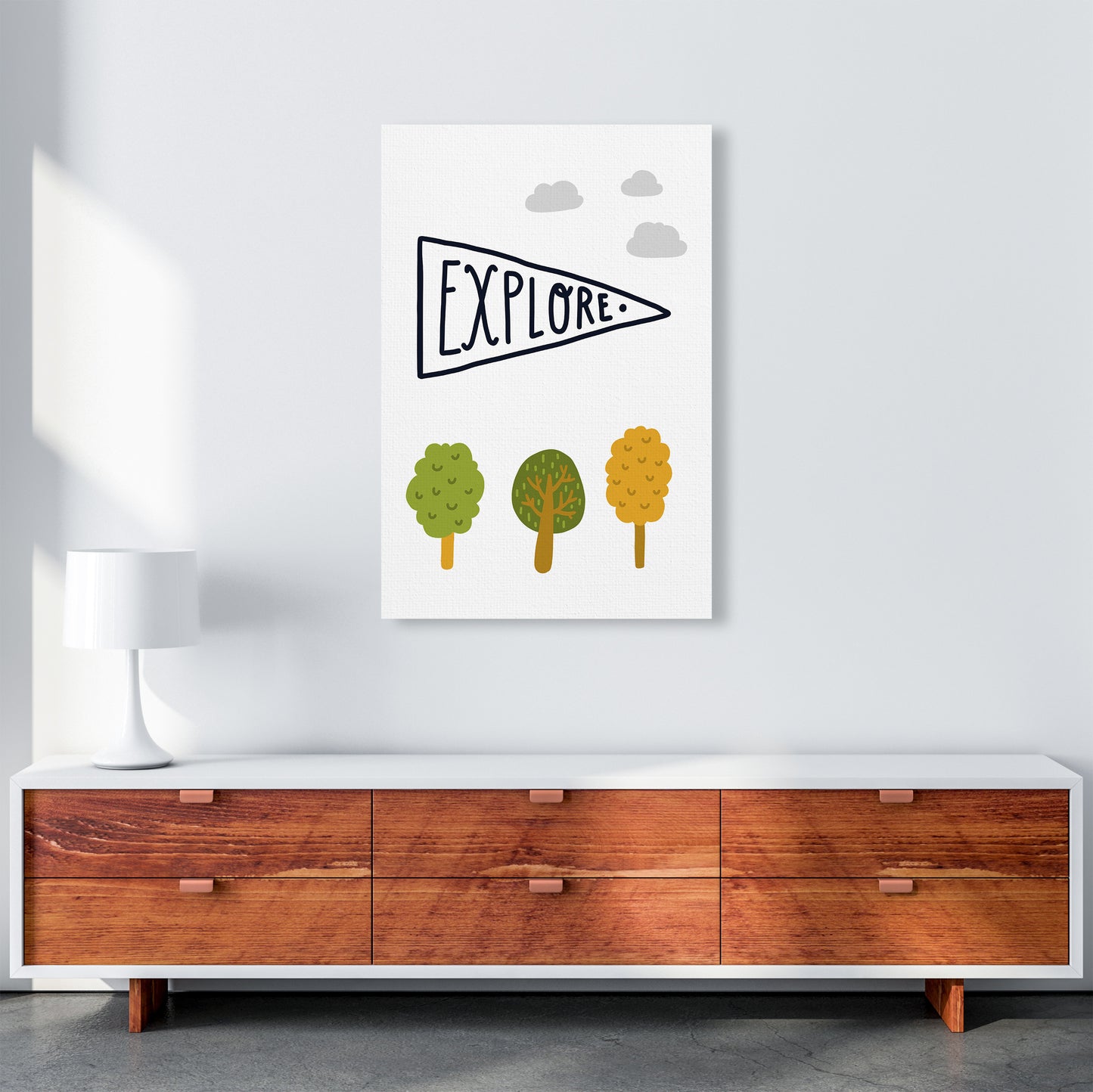 Little Explorer Sign Art Print by Pixy Paper A1 Canvas