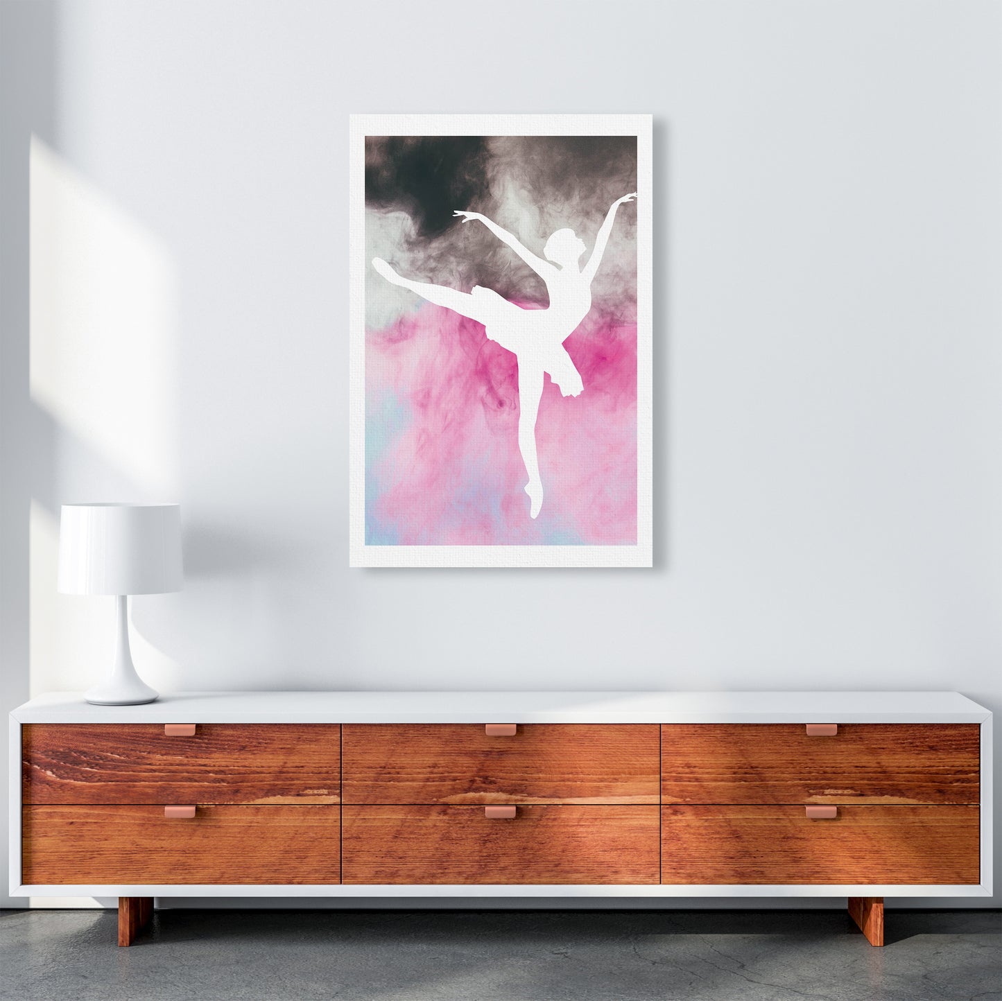 Ballerina Watercolour Art Print by Pixy Paper A1 Canvas