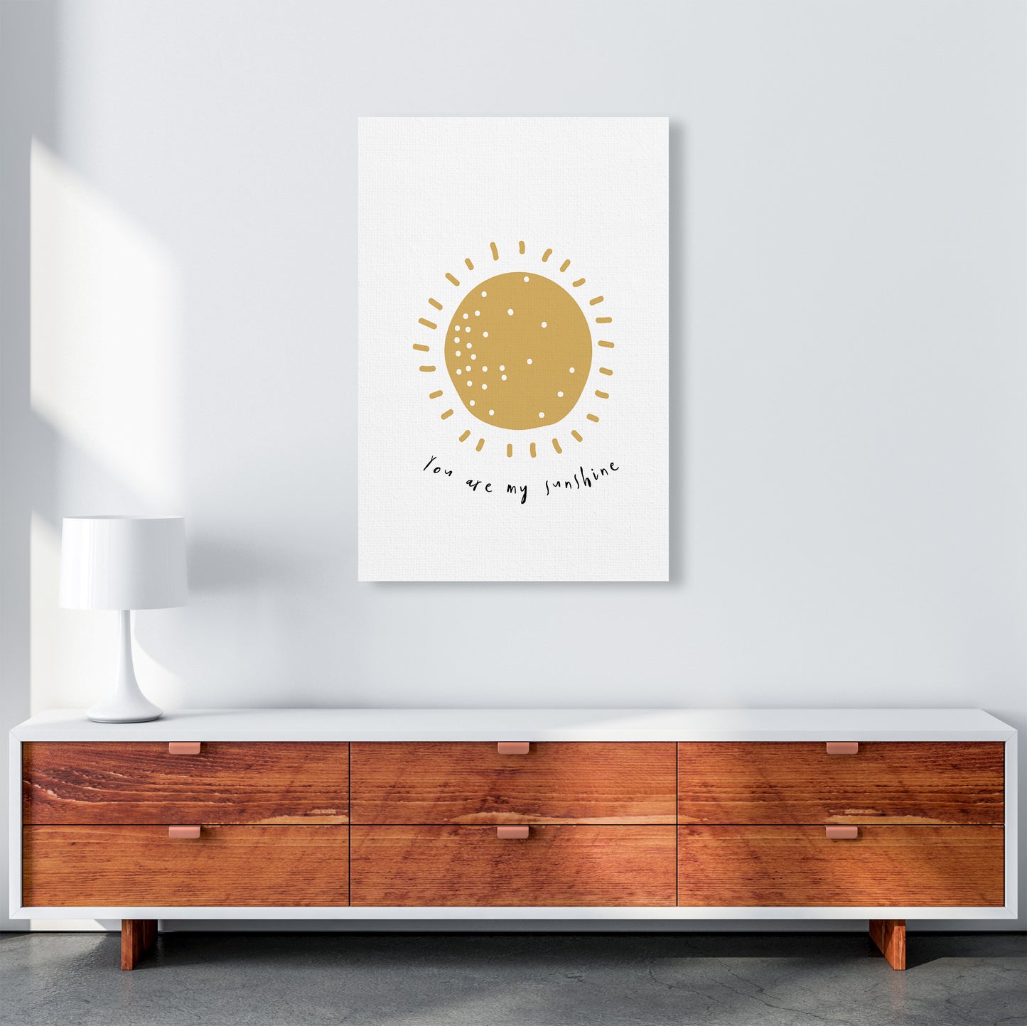 You Are My Sunshine Art Print by Pixy Paper A1 Canvas