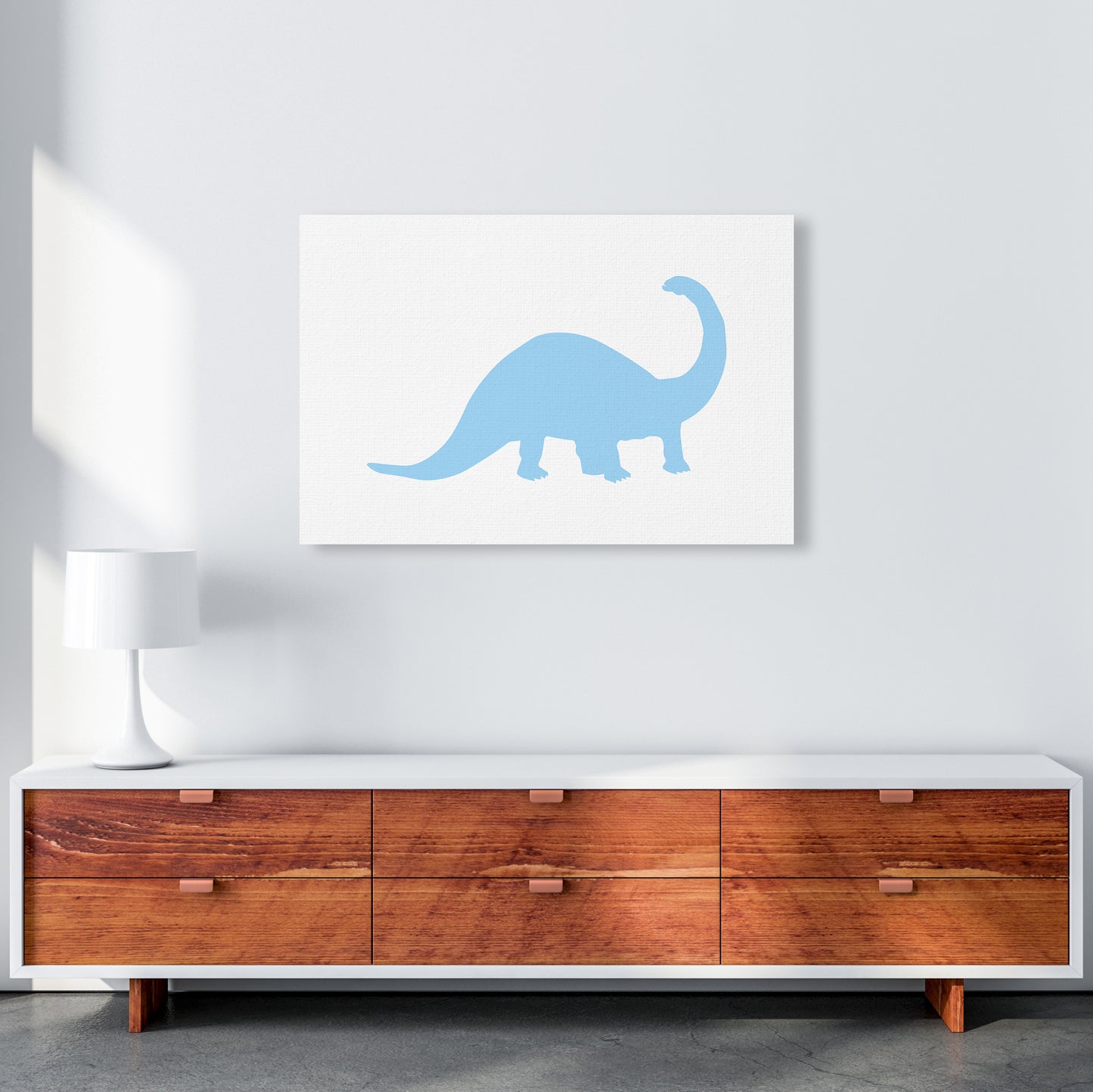Sauro Light Blue Art Print by Pixy Paper A1 Canvas