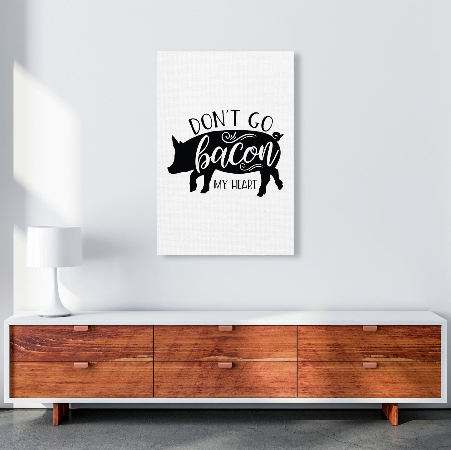 Don'T Go Bacon My Heart Art Print by Pixy Paper A1 Canvas