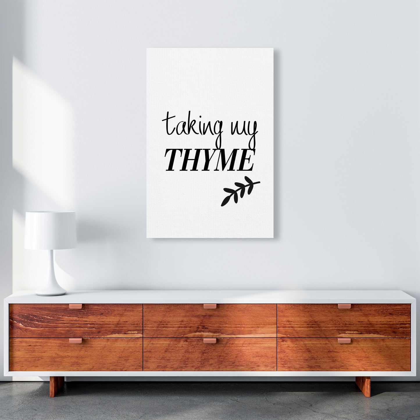 Taking My Thyme Art Print by Pixy Paper A1 Canvas