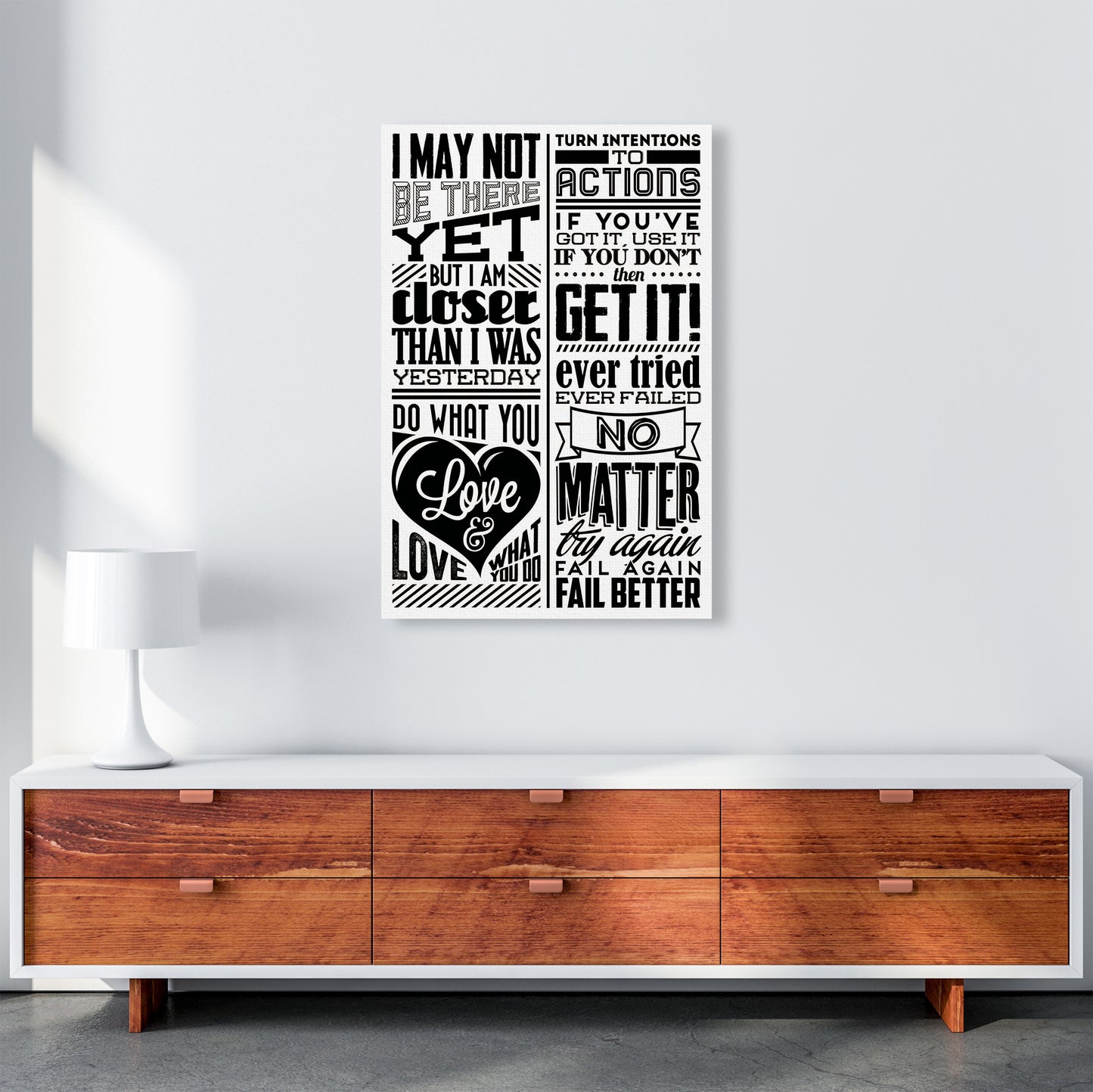 I May Not Be There Yet Vintage Art Print by Pixy Paper A1 Canvas
