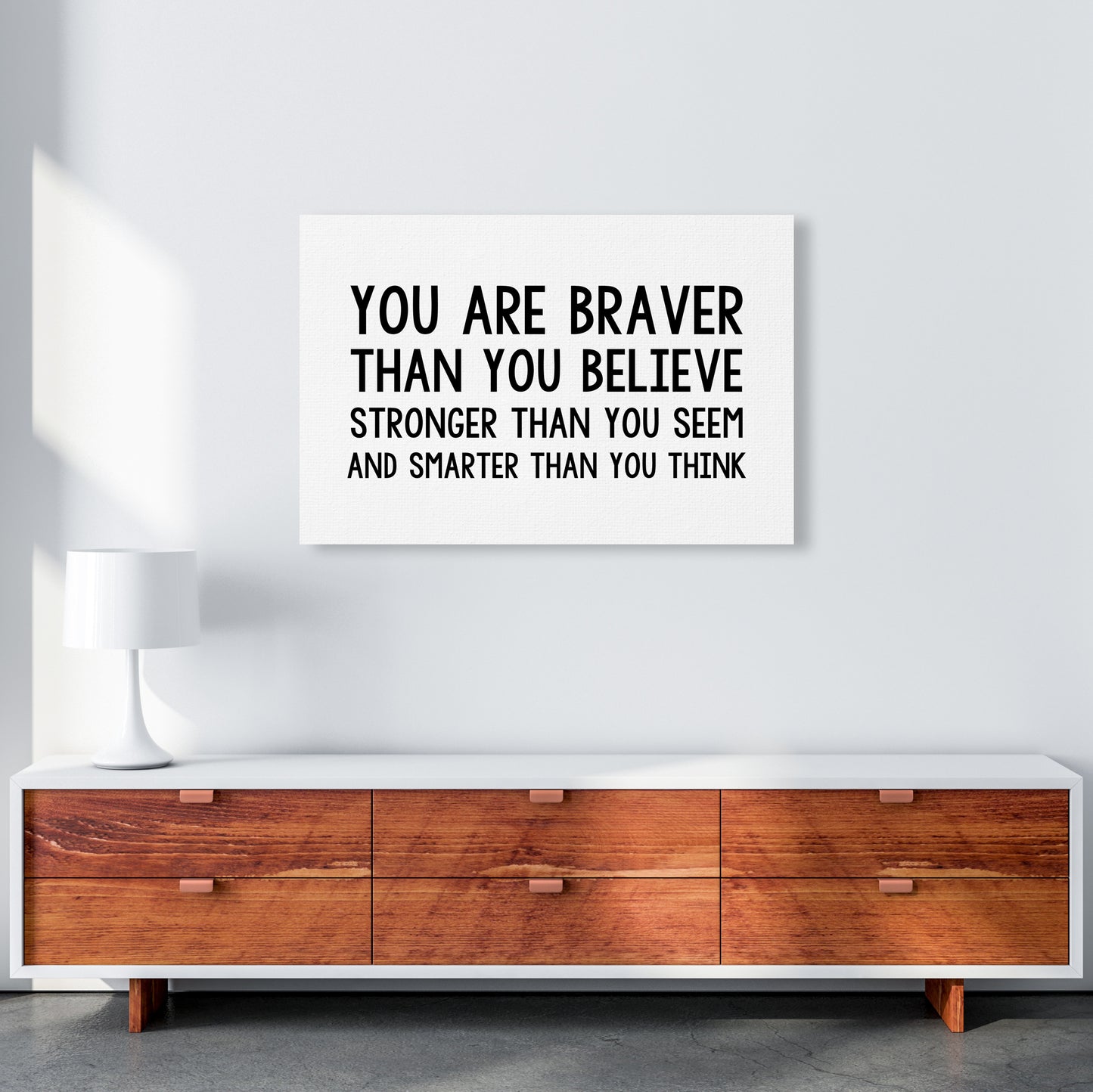 You Are Braver Bold Art Print by Pixy Paper A1 Canvas