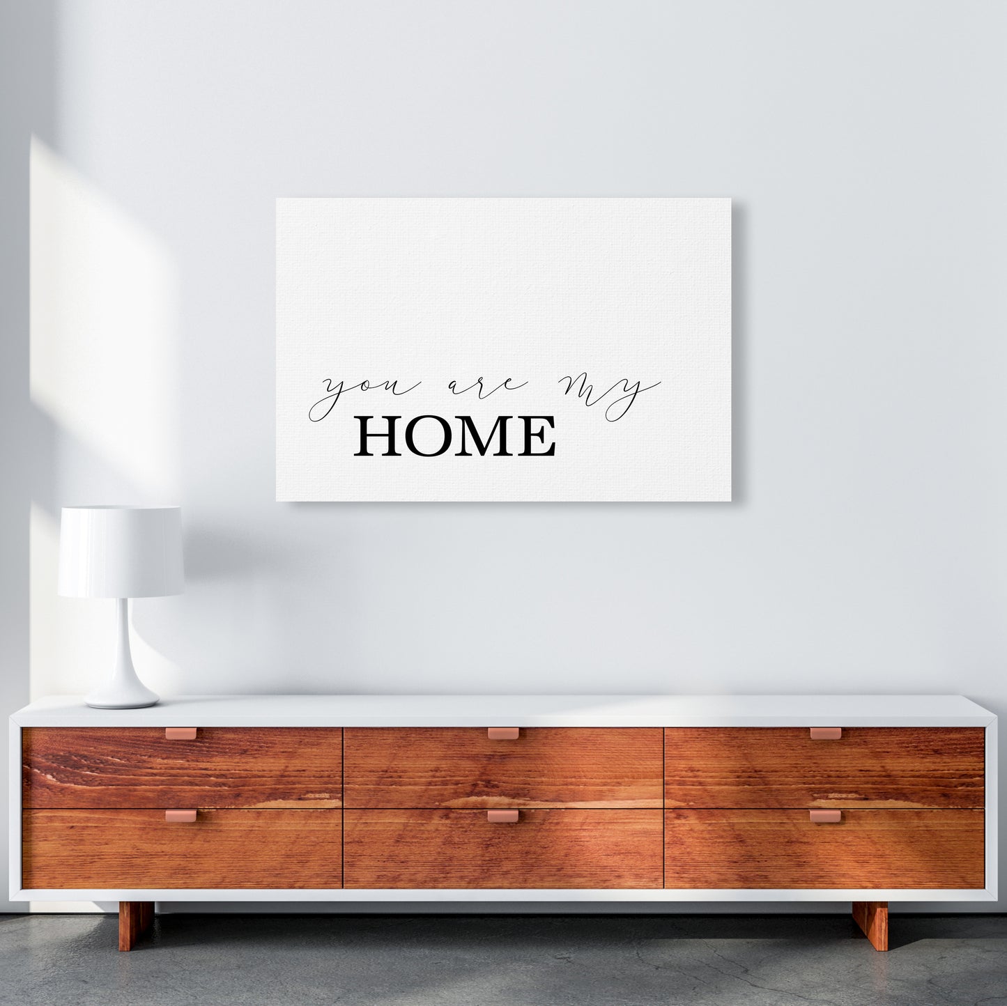 You Are My Home Art Print by Pixy Paper A1 Canvas
