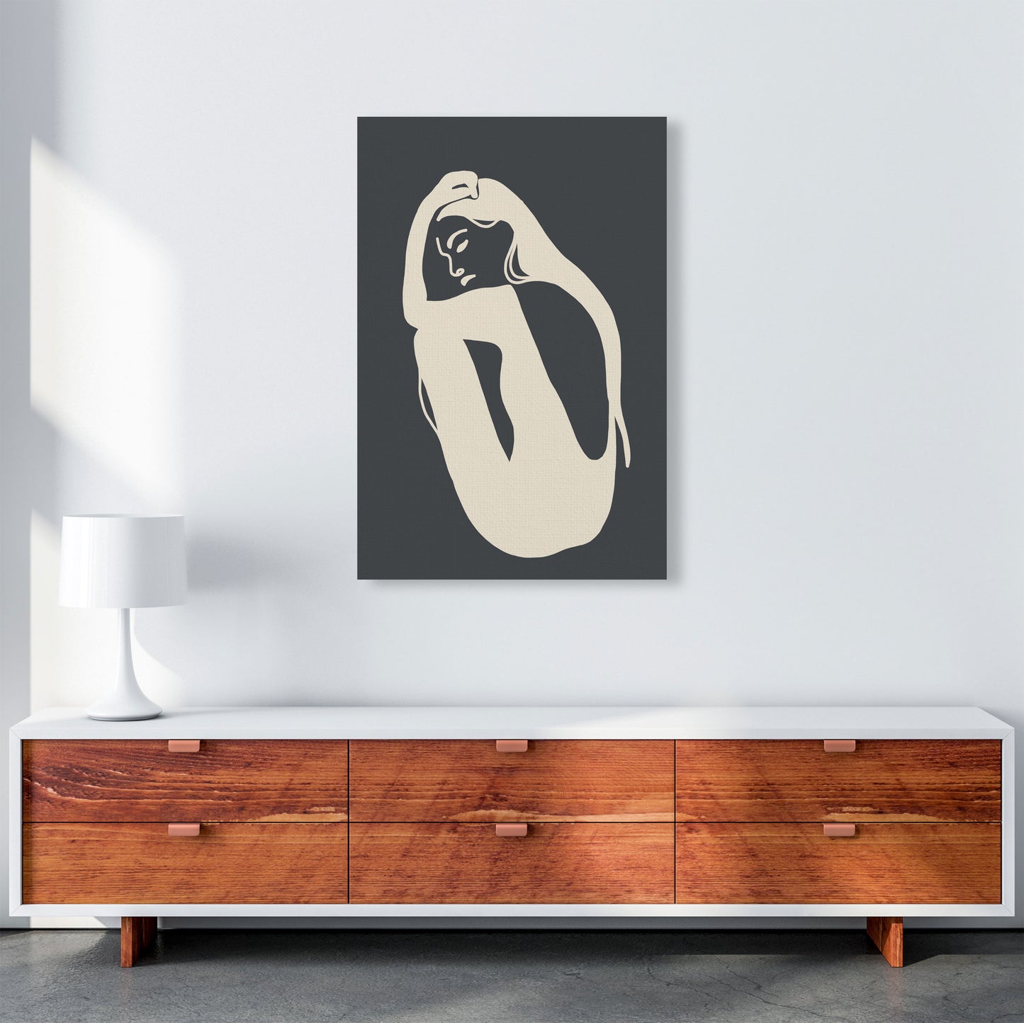 Inspired Off Black Woman Silhouette Art Print by Pixy Paper A1 Canvas