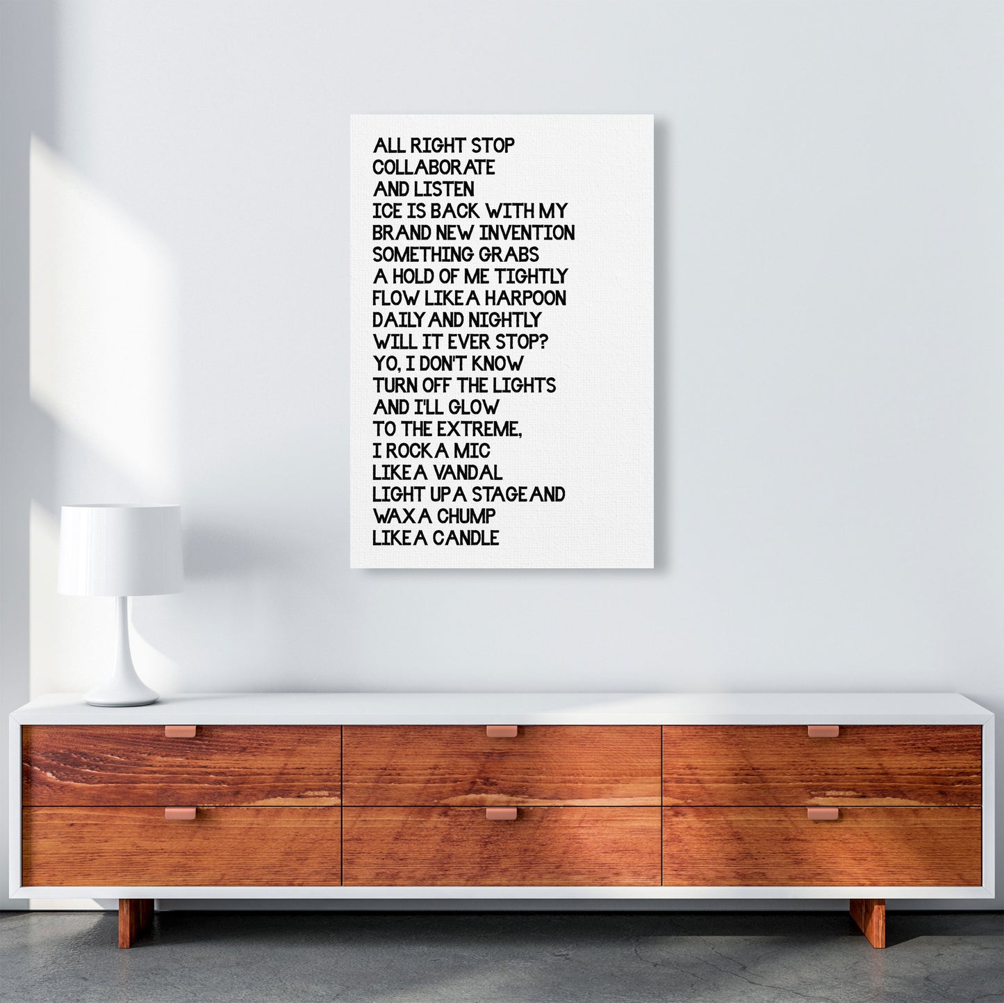 Ice Ice Baby Art Print by Pixy Paper A1 Canvas