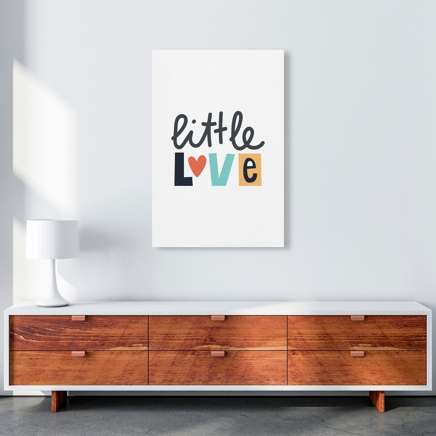 Little love Neutral kids Art Print by Pixy Paper A1 Canvas
