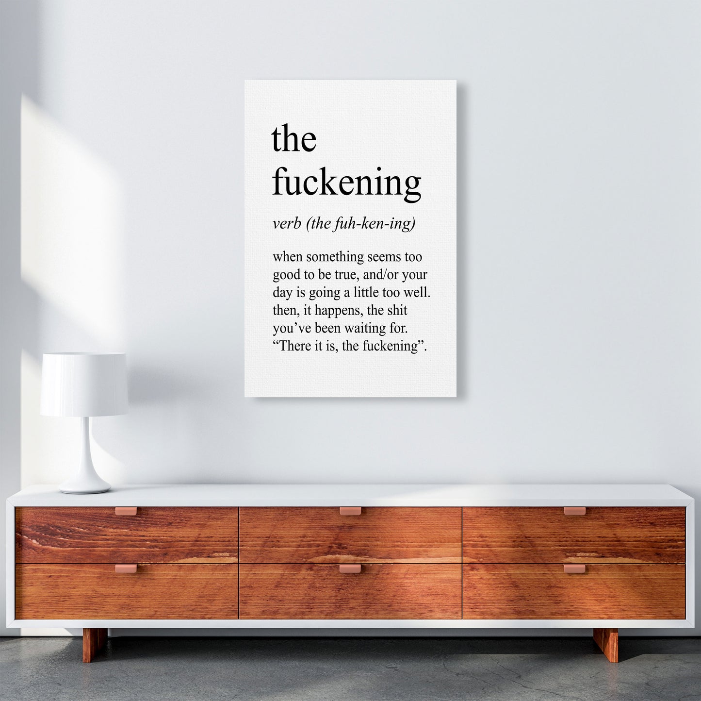 The Fuckening Definition Art Print by Pixy Paper A1 Canvas