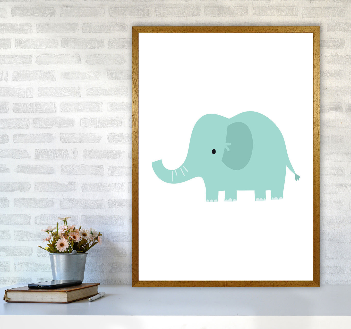 Children's Animals, Elephant Modern Print A1 Print Only