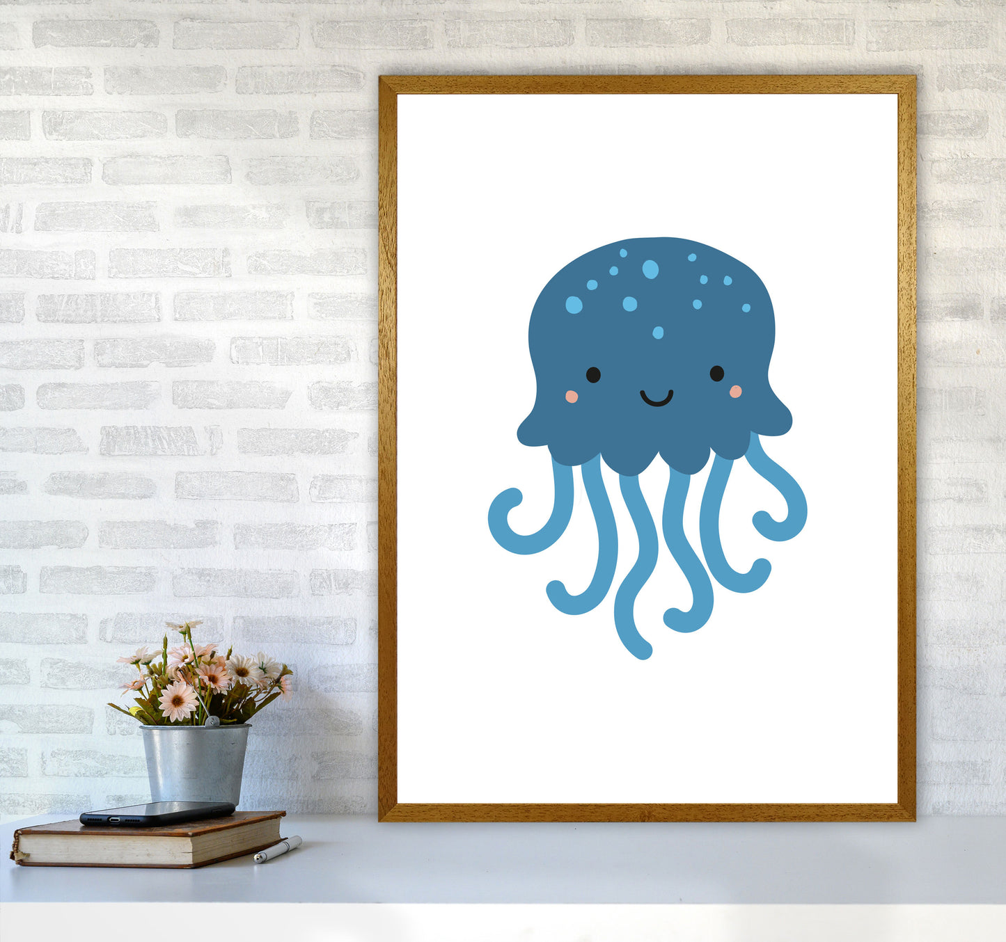 Children's Animals, Jellyfish Modern Print A1 Print Only