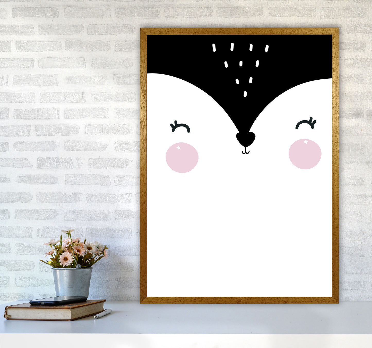 Penguin Face Scandi Modern Print A1 Print Only