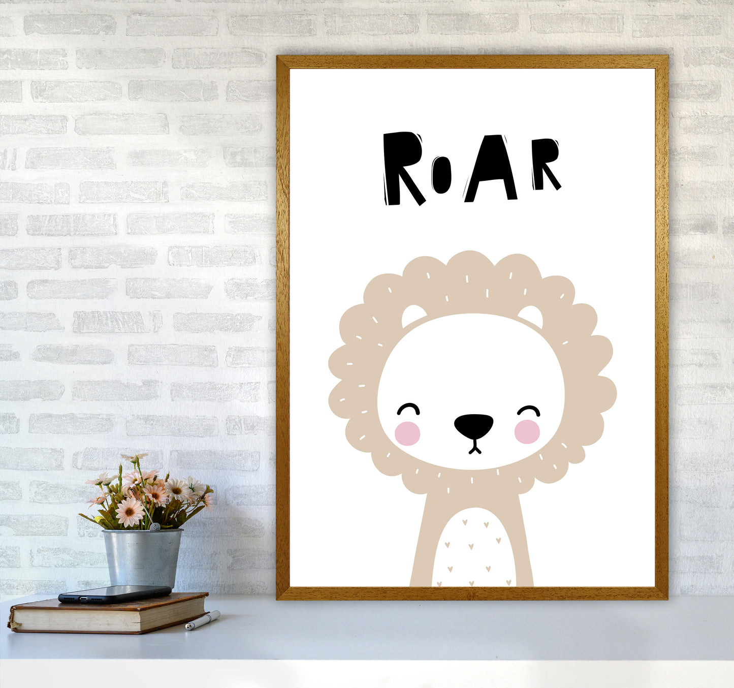 Lion Roar Modern Print Animal Art Print A1 Print Only