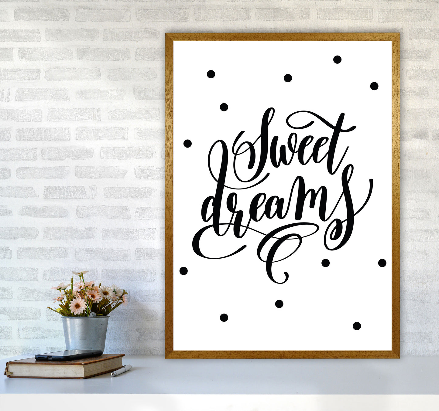 Sweet Dreams Black Modern Print A1 Print Only