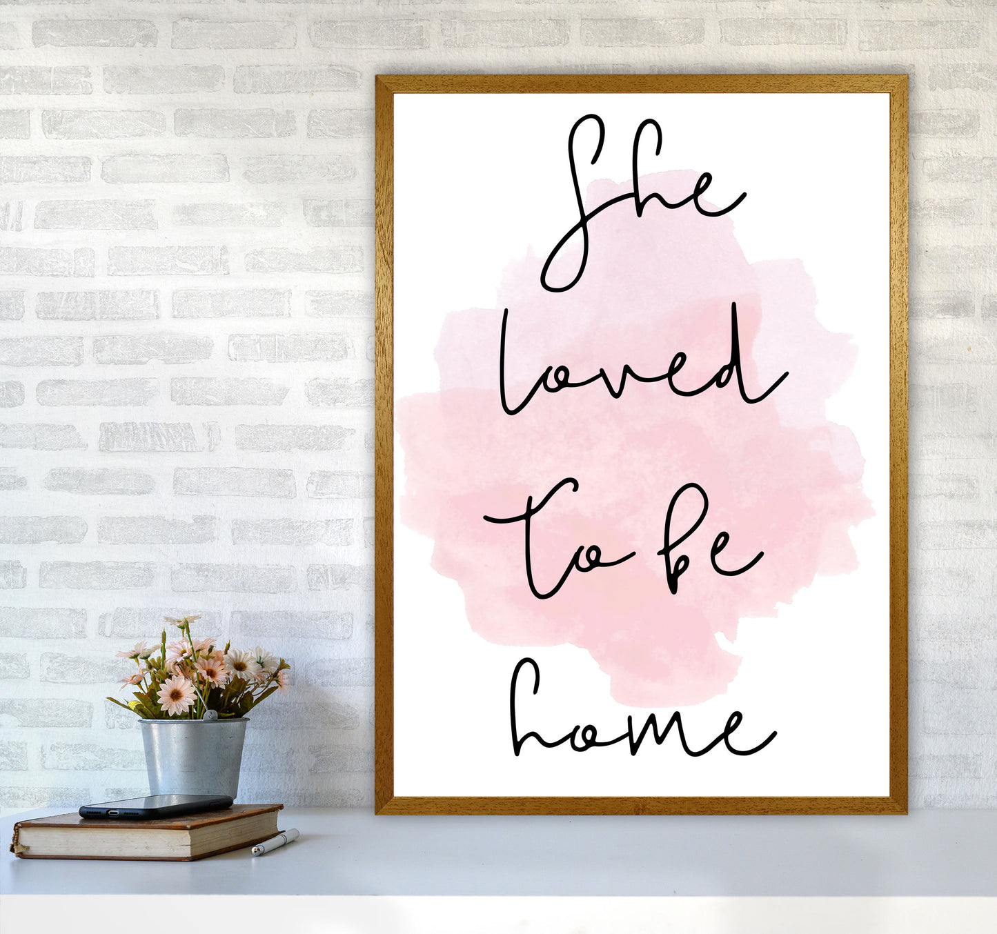 She Loved To Be HomeLink Watercolour Modern Print A1 Print Only