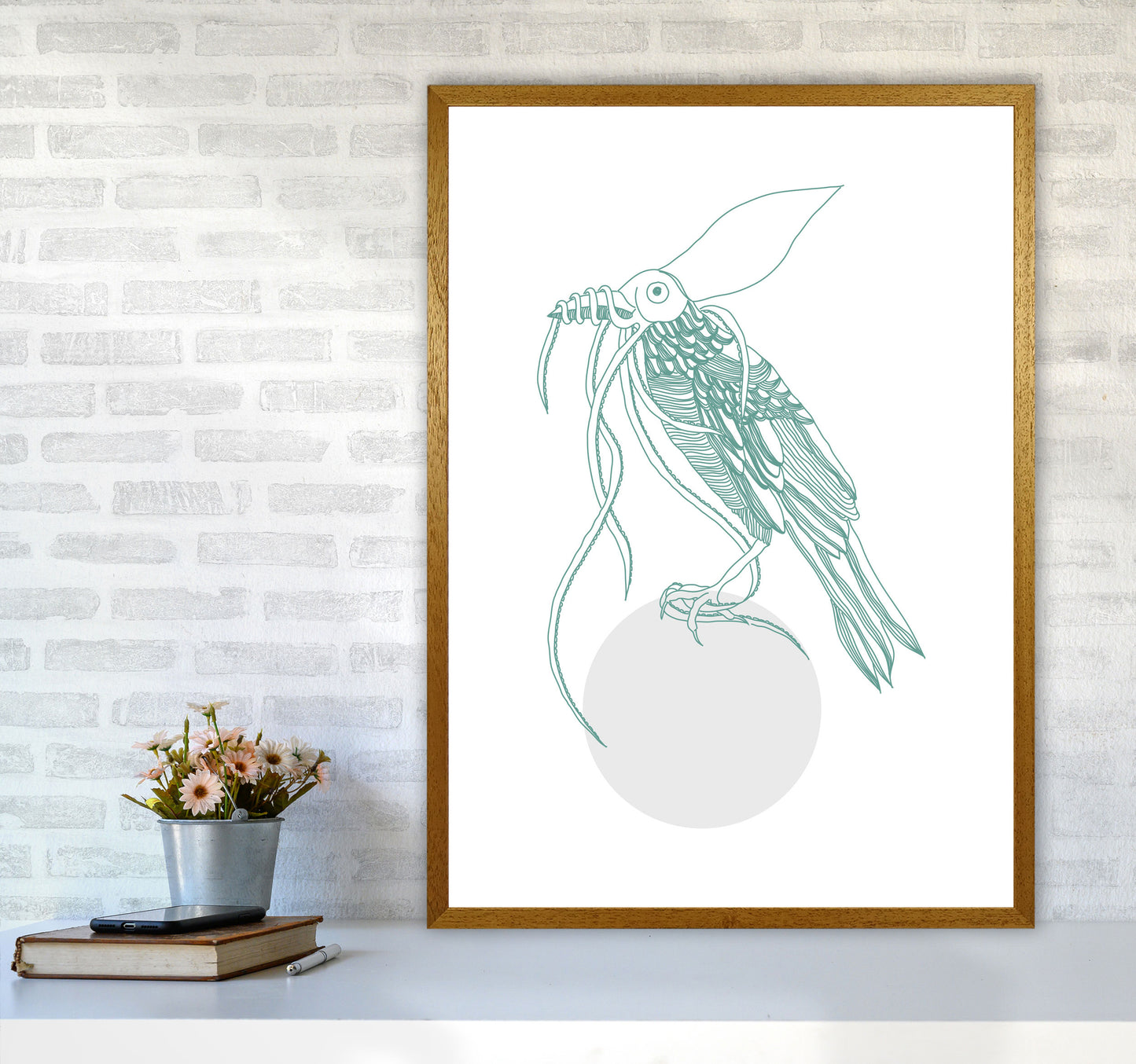 Marine Animals Bird Modern Print Animal Art Print A1 Print Only