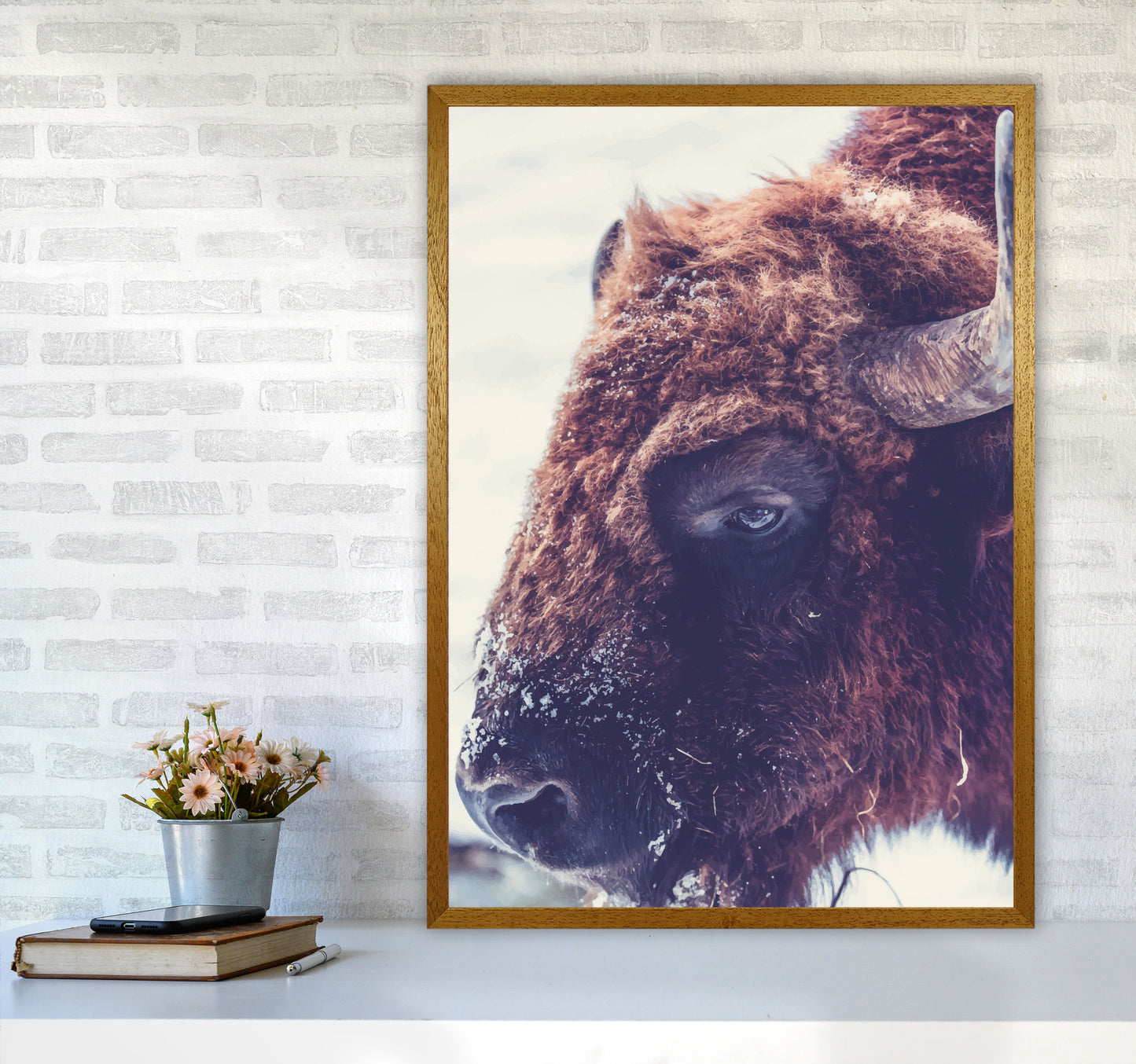 Bull Modern Print Animal Art Print A1 Print Only
