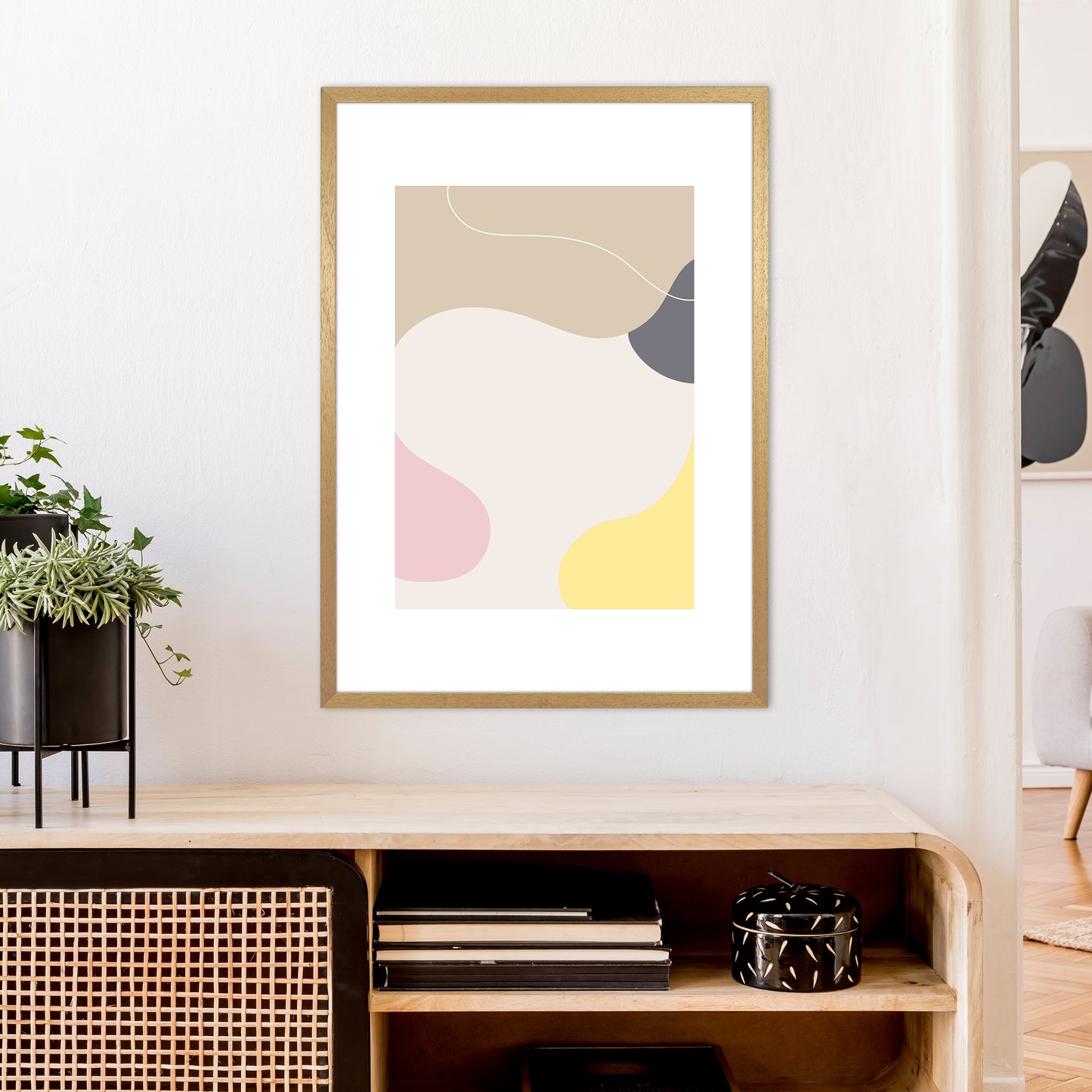 Mila Pink Abstract N24 Art Print by Pixy Paper A1 Print Only