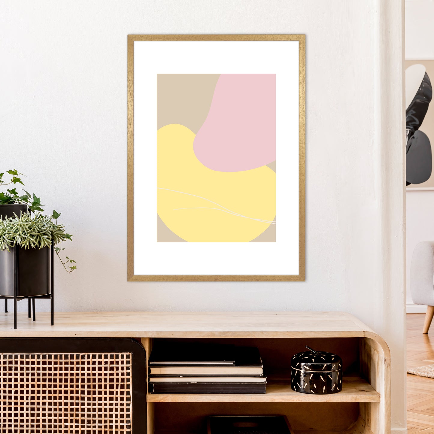 Mila Pink Abstract N20 Art Print by Pixy Paper A1 Print Only